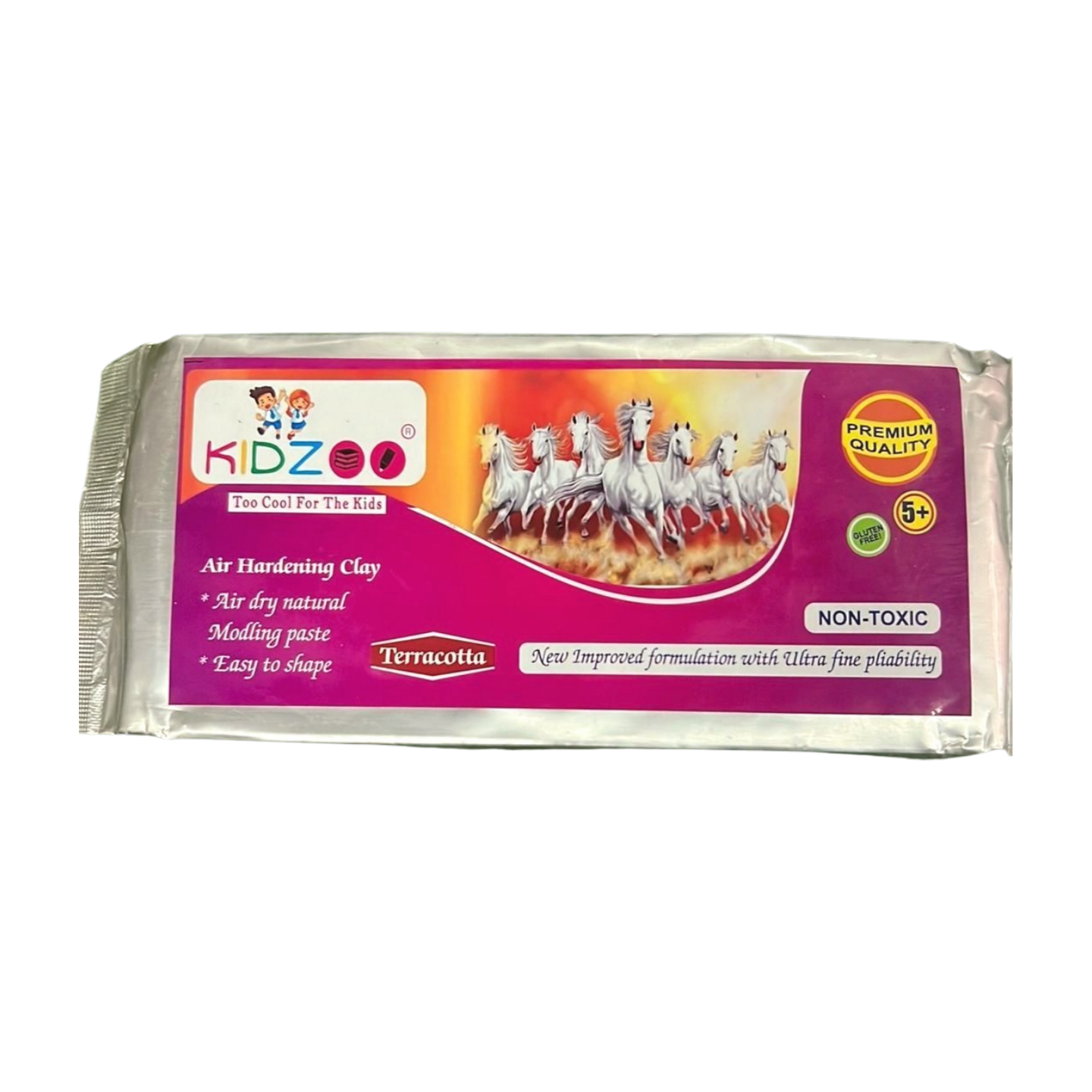 Kidzoo air dry terracotta Clay-500g-1 pack