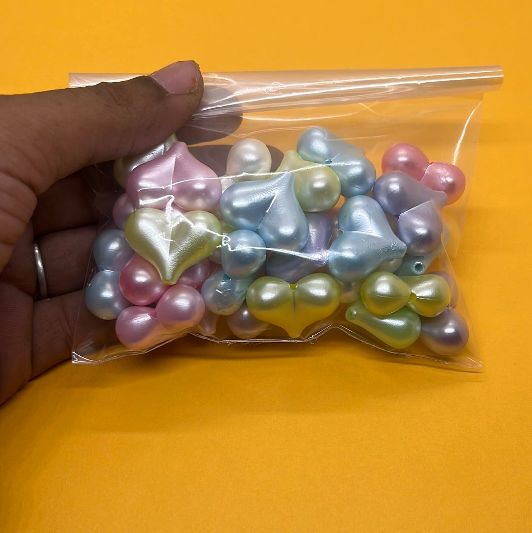 Pastel color design beads -50g 2