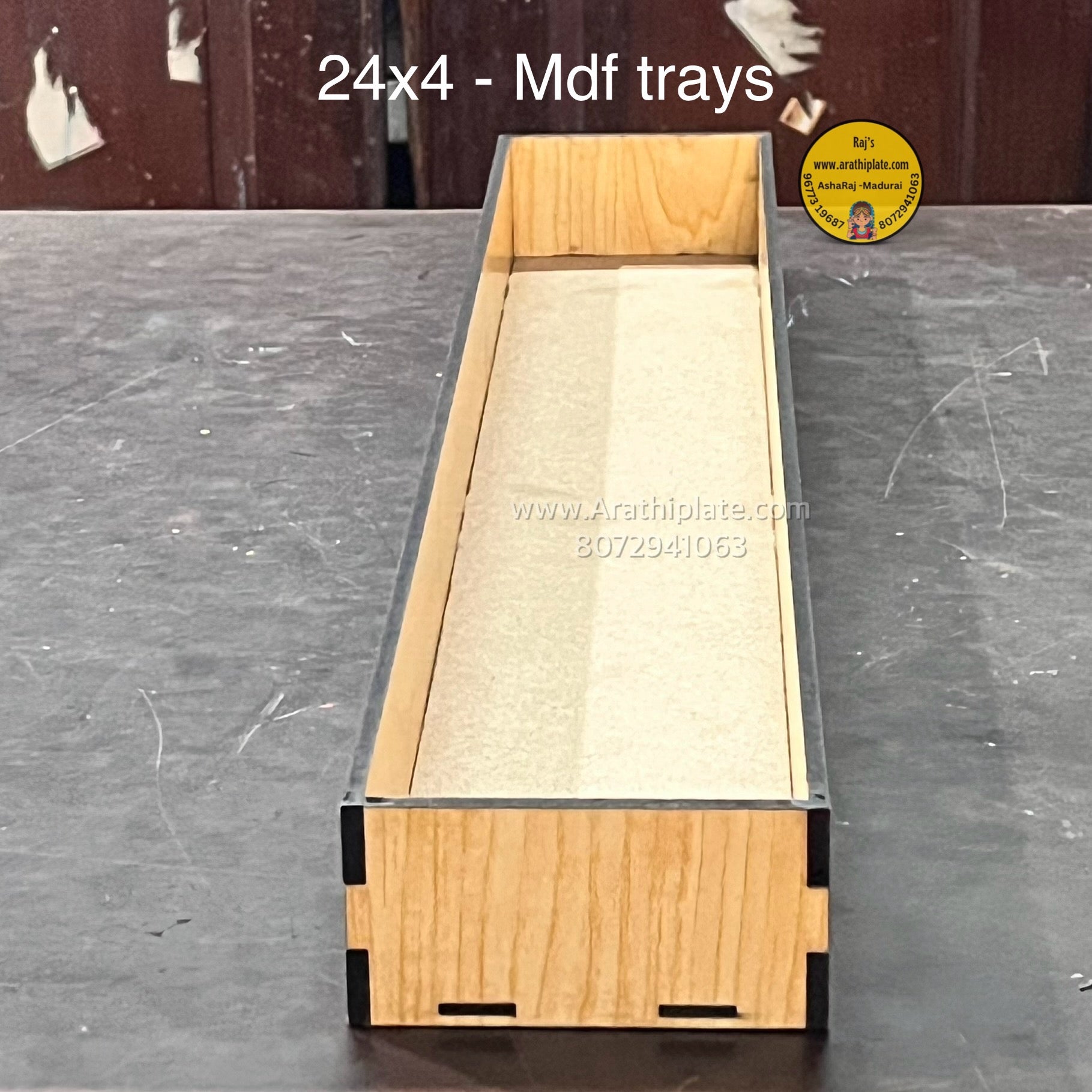 Wooden 24x4 Mdf trays