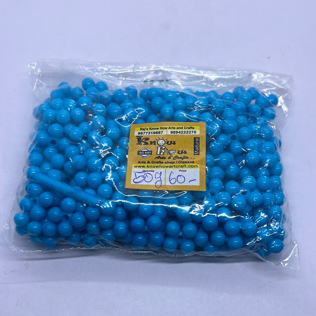 Acrylic  plastic color design beads -50g 4