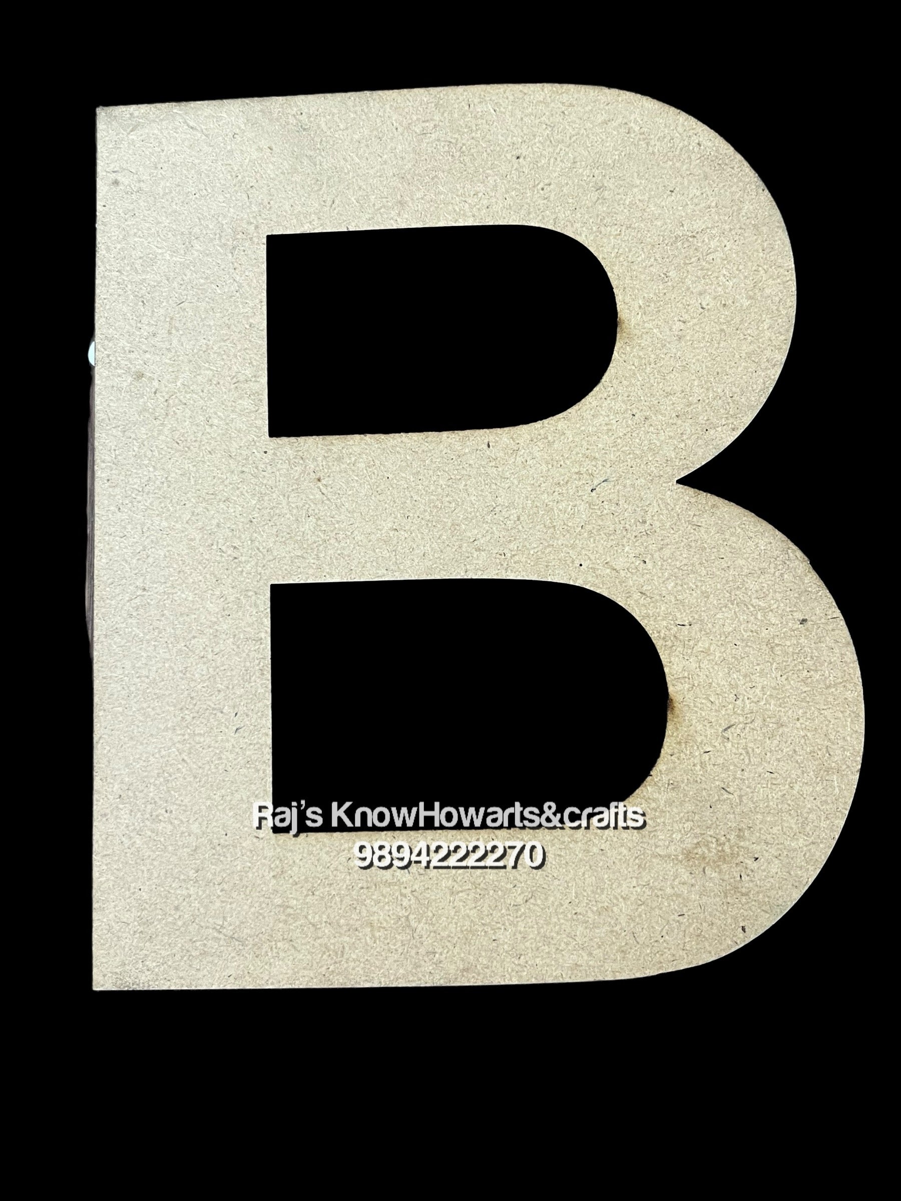 B-6 inch plain cutout alphabet