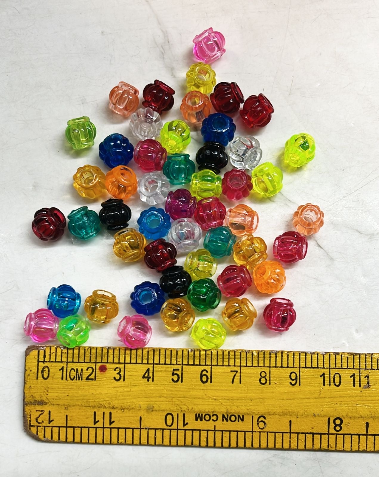 Acrylic multicolour nelli beads 100g -1pack