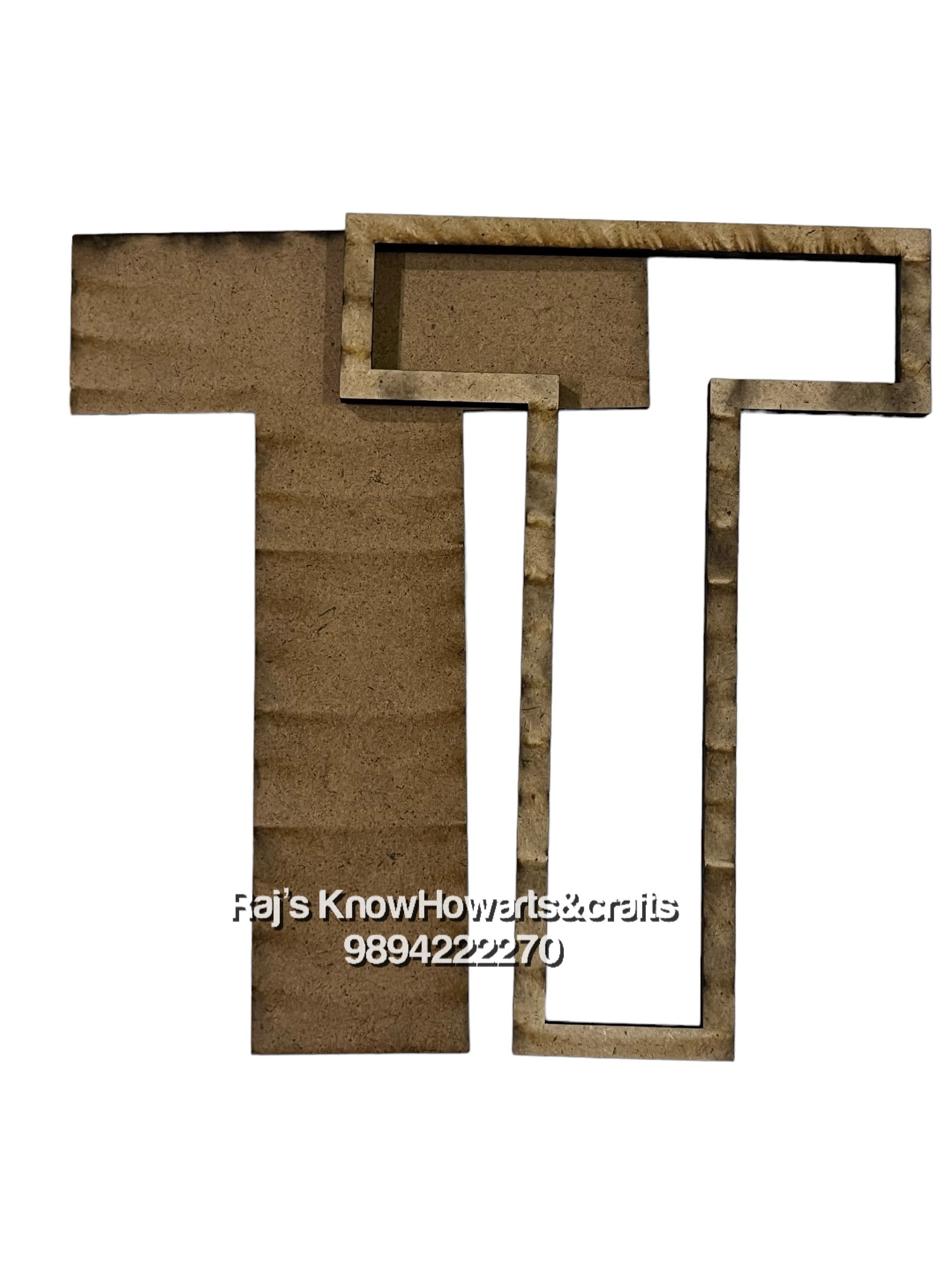 T-6inch 3d Mdf cutout alphabet