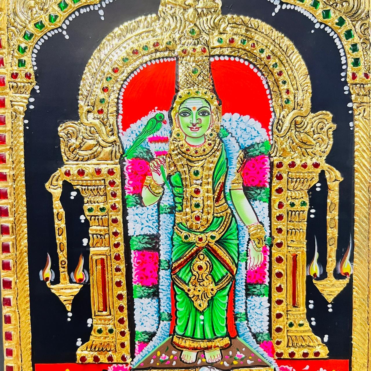 Meenakshi Tanjore painting 10x12(15days delivery form payment date)-1pack