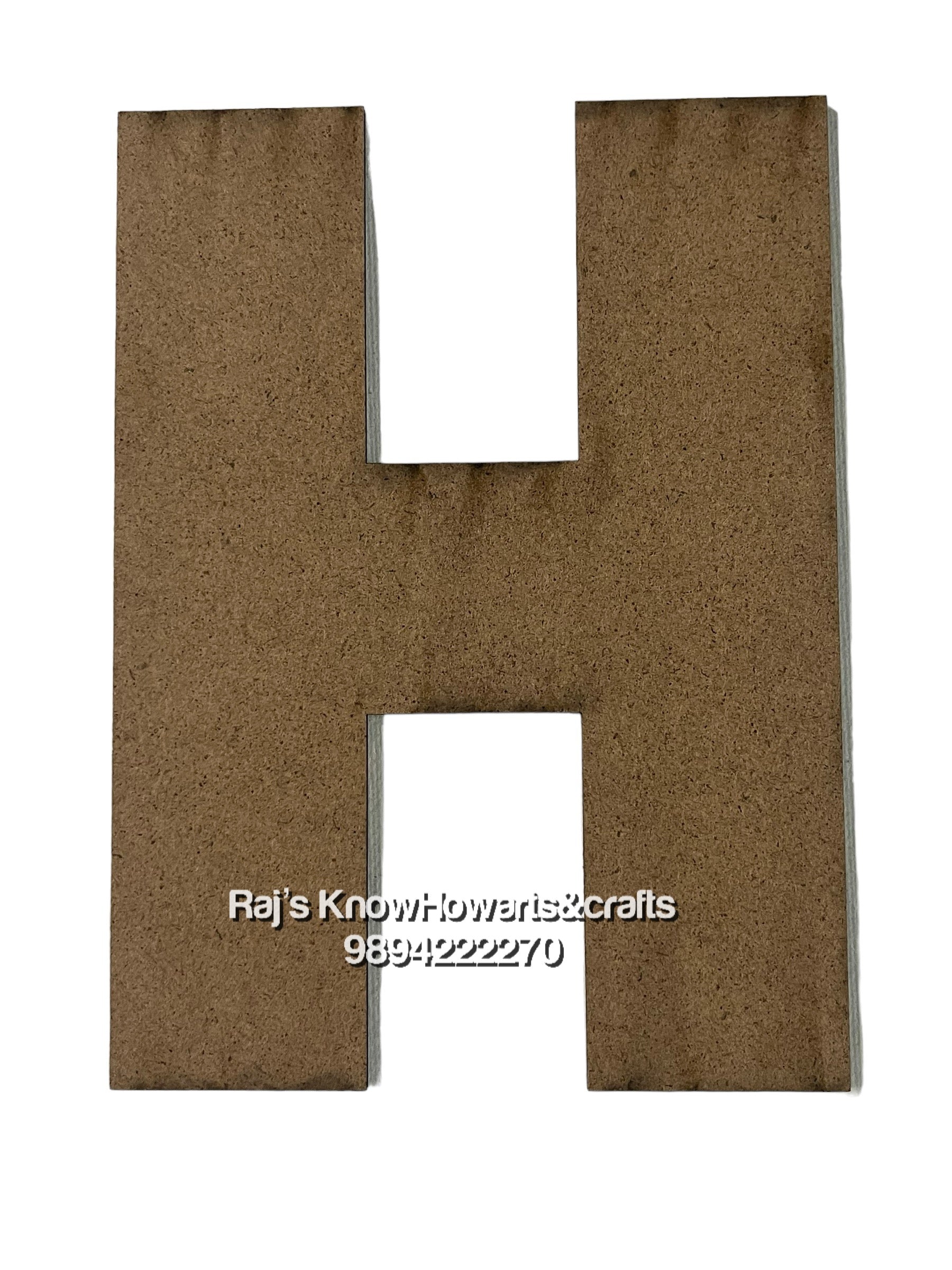 H-6inch 3d Mdf cutout alphabet