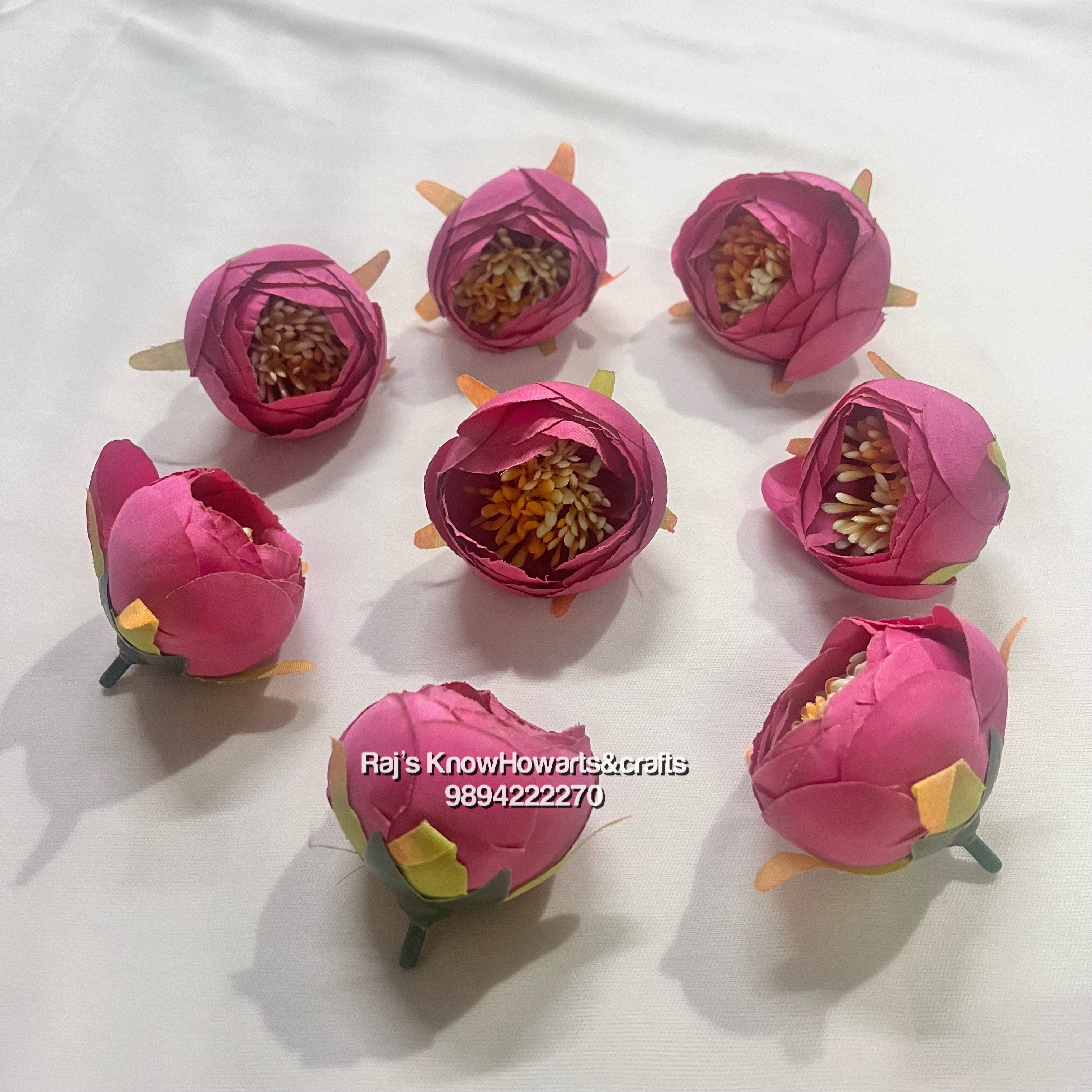 Large Peonies dark  pink - 10 pc in a pack