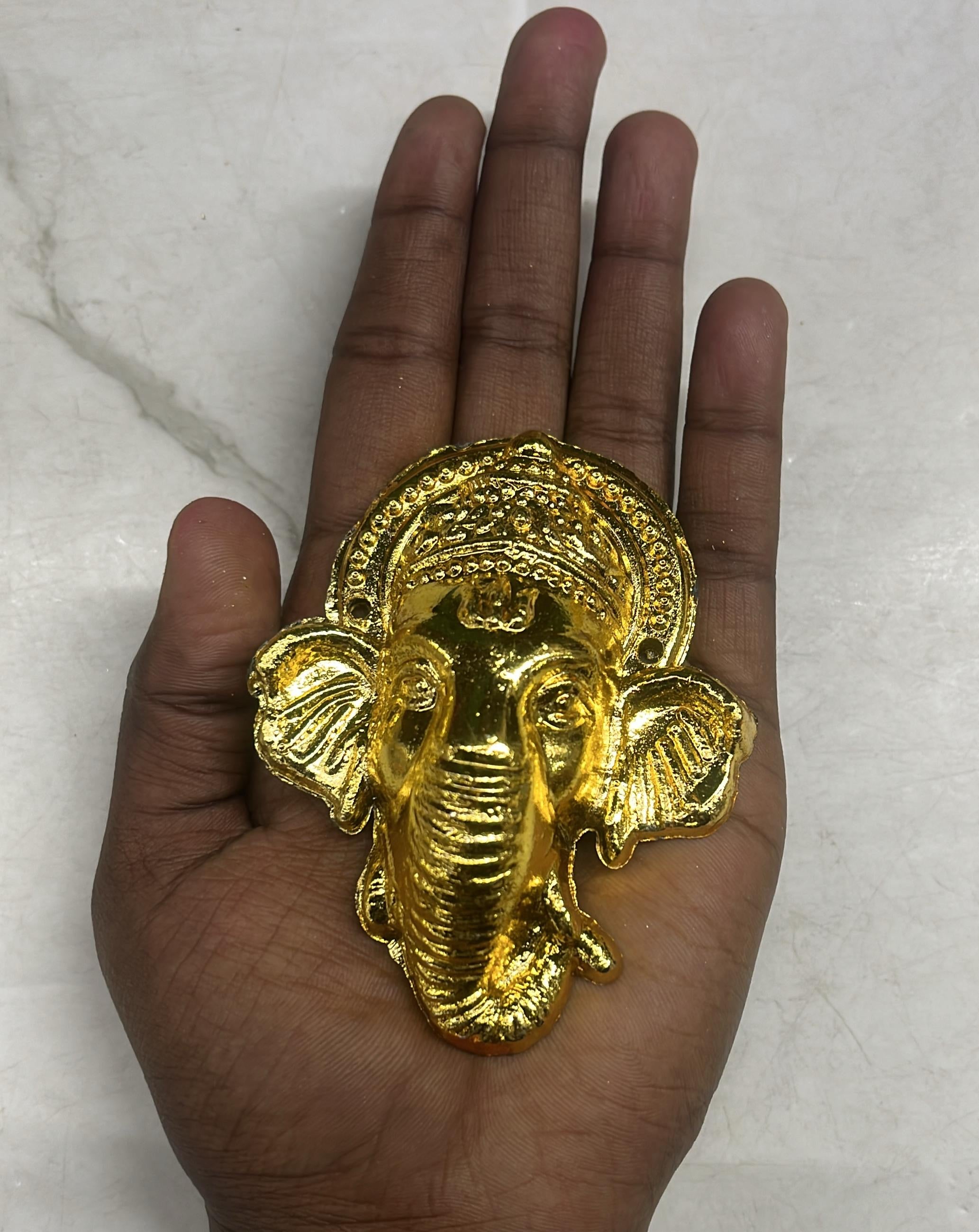 Golden Acrylic vinayagar beads for garland 6piece  in a 1pack