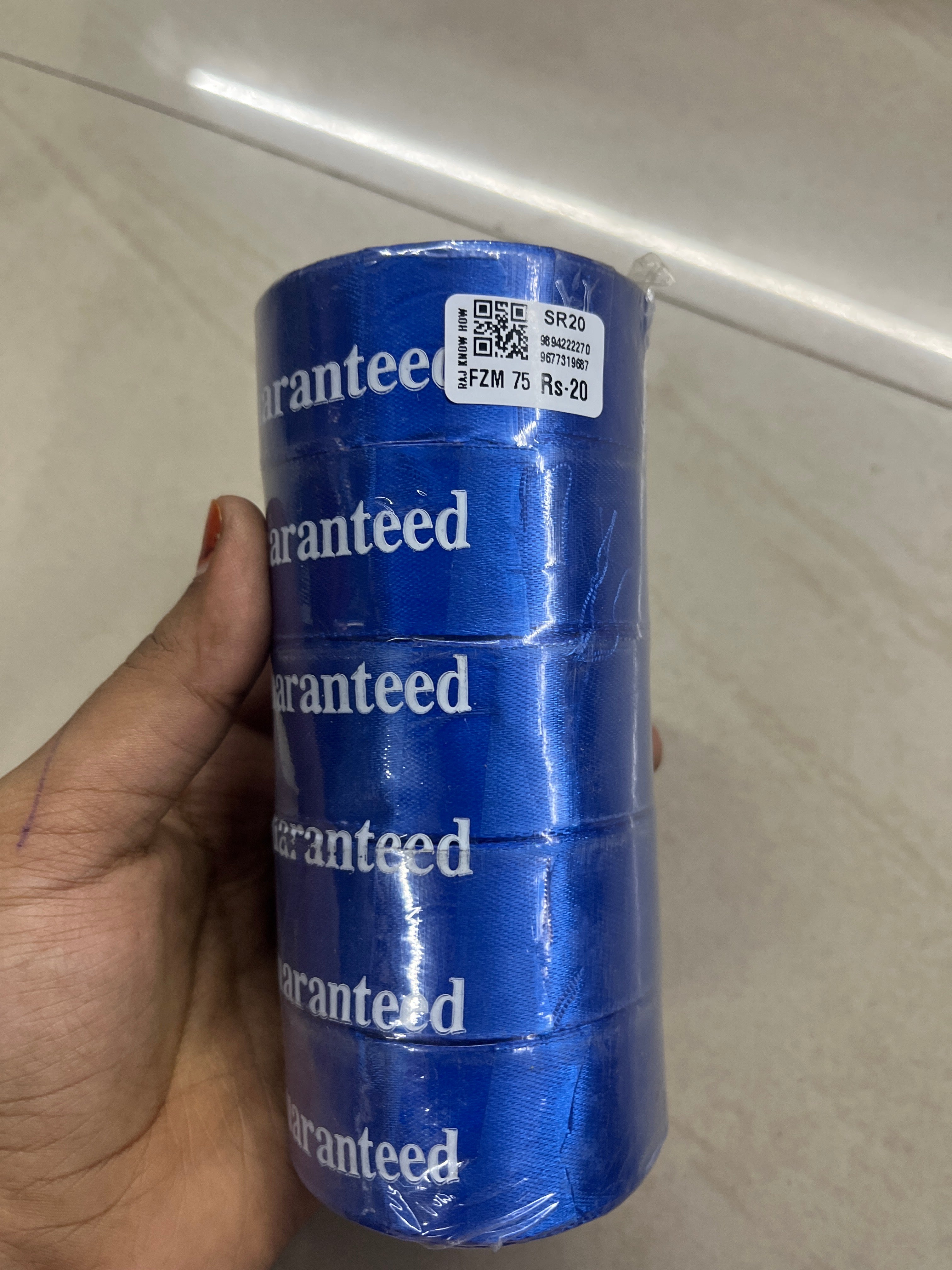 Satin ribbon-dark Blue 1 inch
