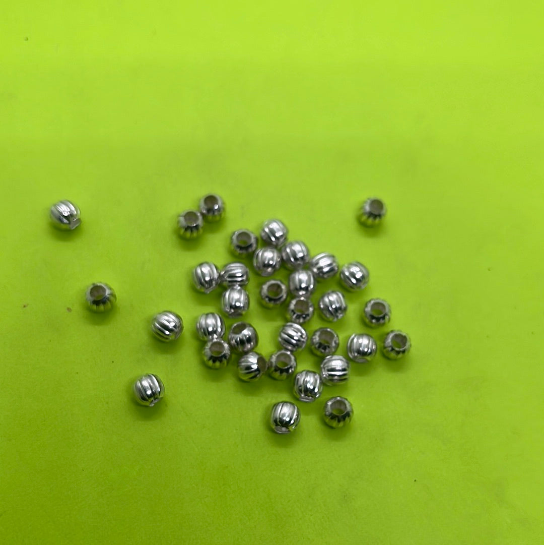 Silver round bead  more than 25pc