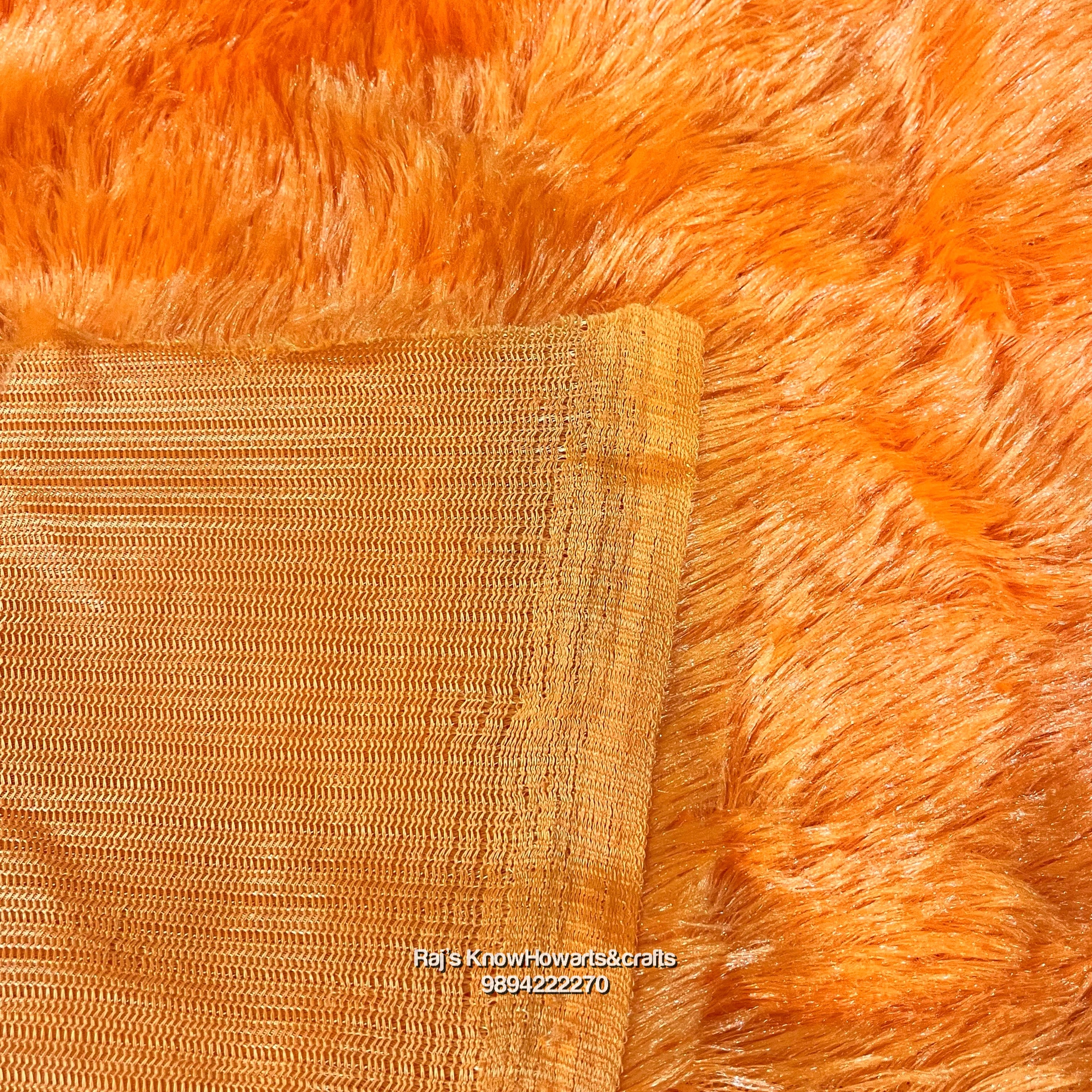 Orange fur cloth - 1 meter