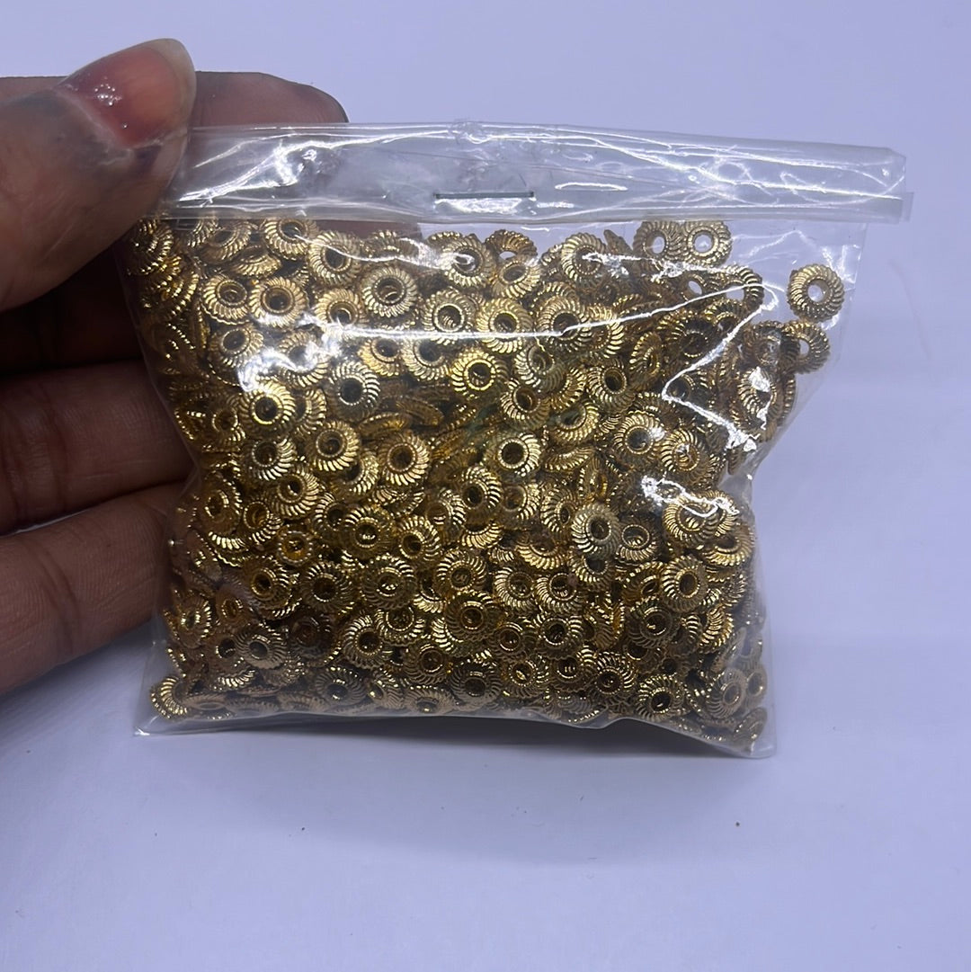 Bye rope Bali spacer gold plated beads