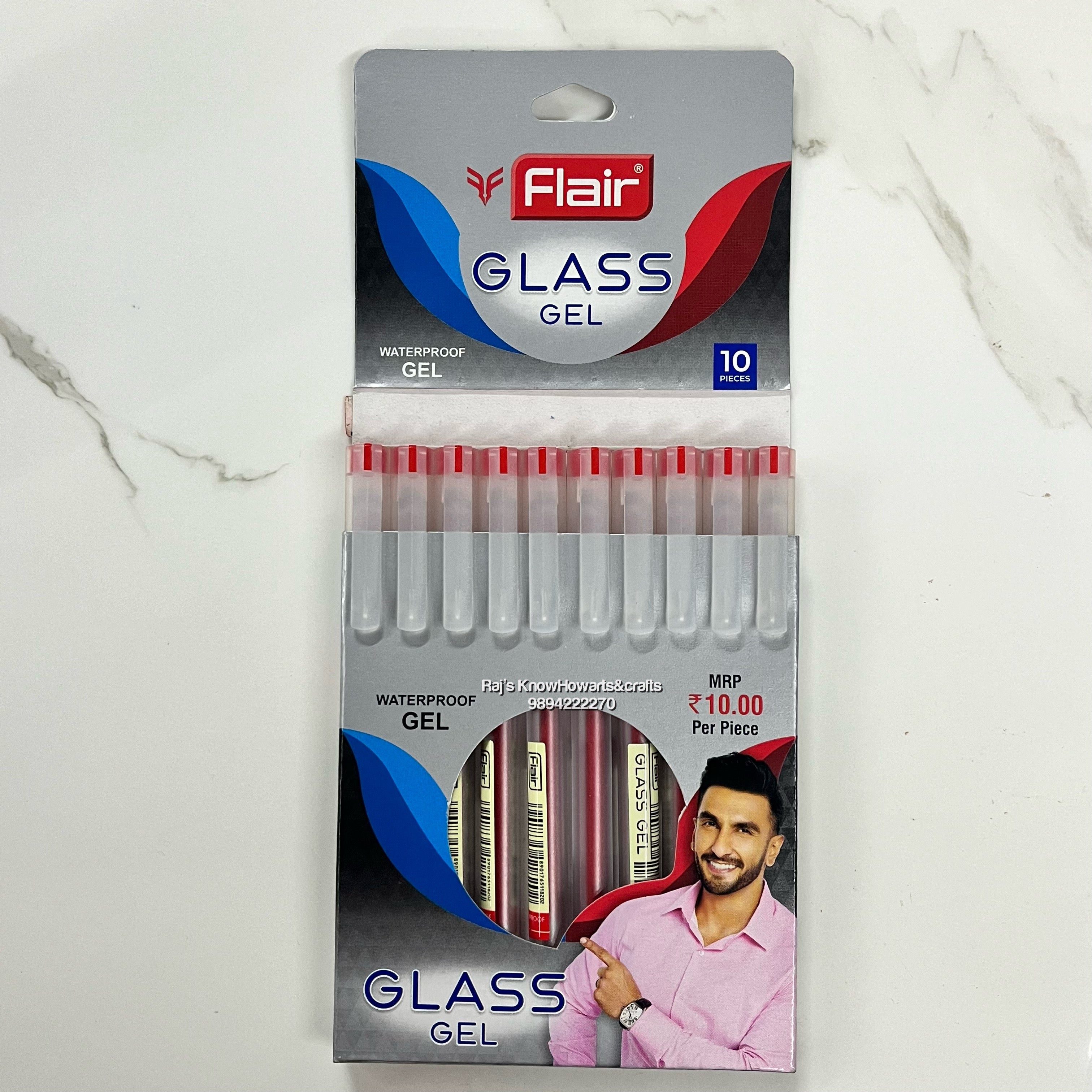 FLAIR GLASS GEL RED
Pen - 5 pc