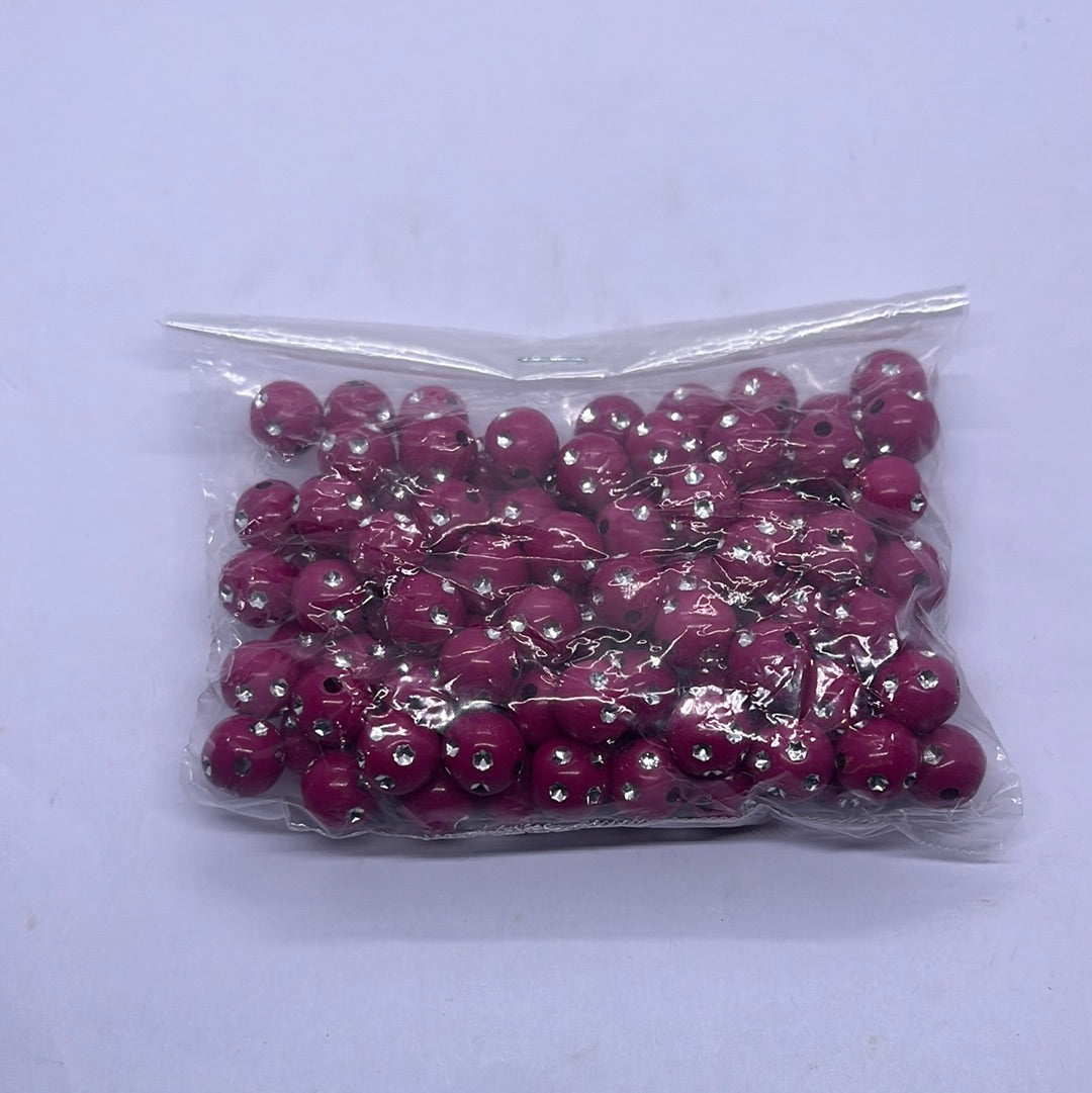 stone Acrylic color beads -50g 4
