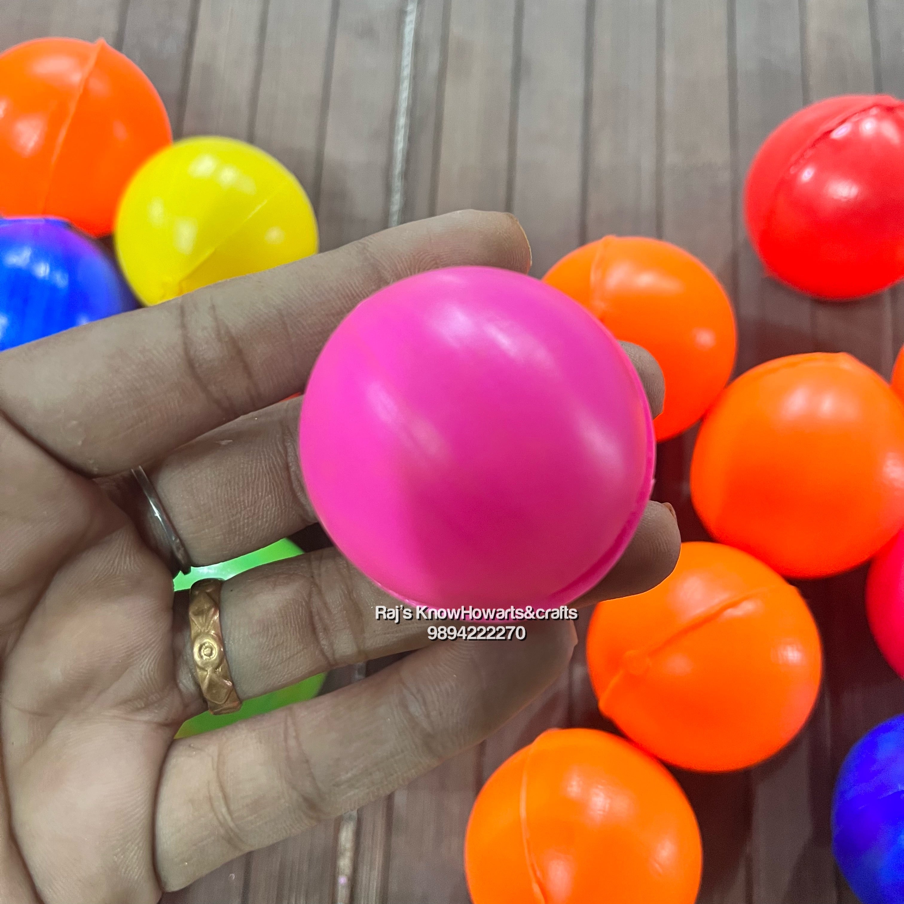 Round multicolour soft plastic balls