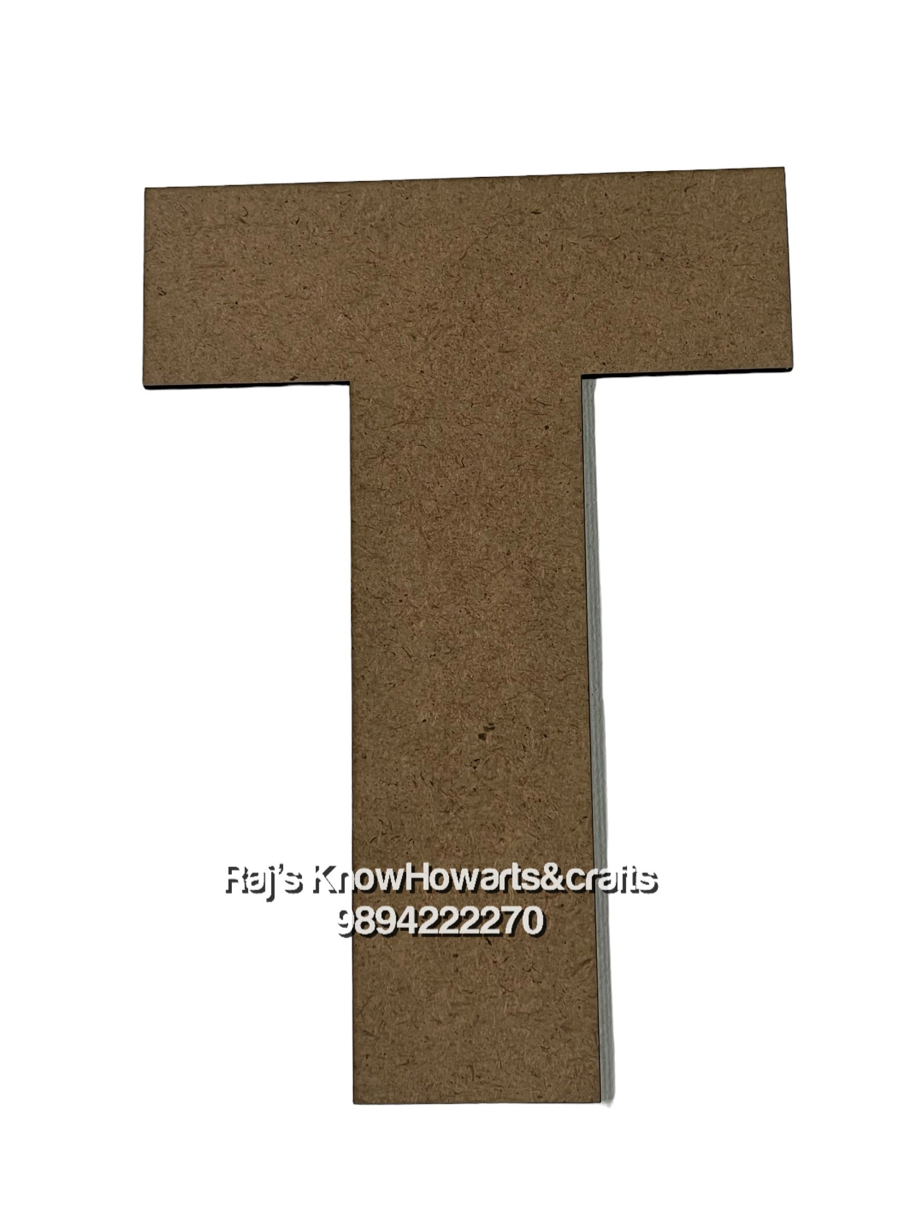 T-6inch 3d Mdf cutout alphabet