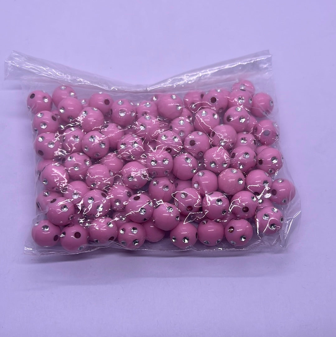 stone Acrylic color beads -50g 8