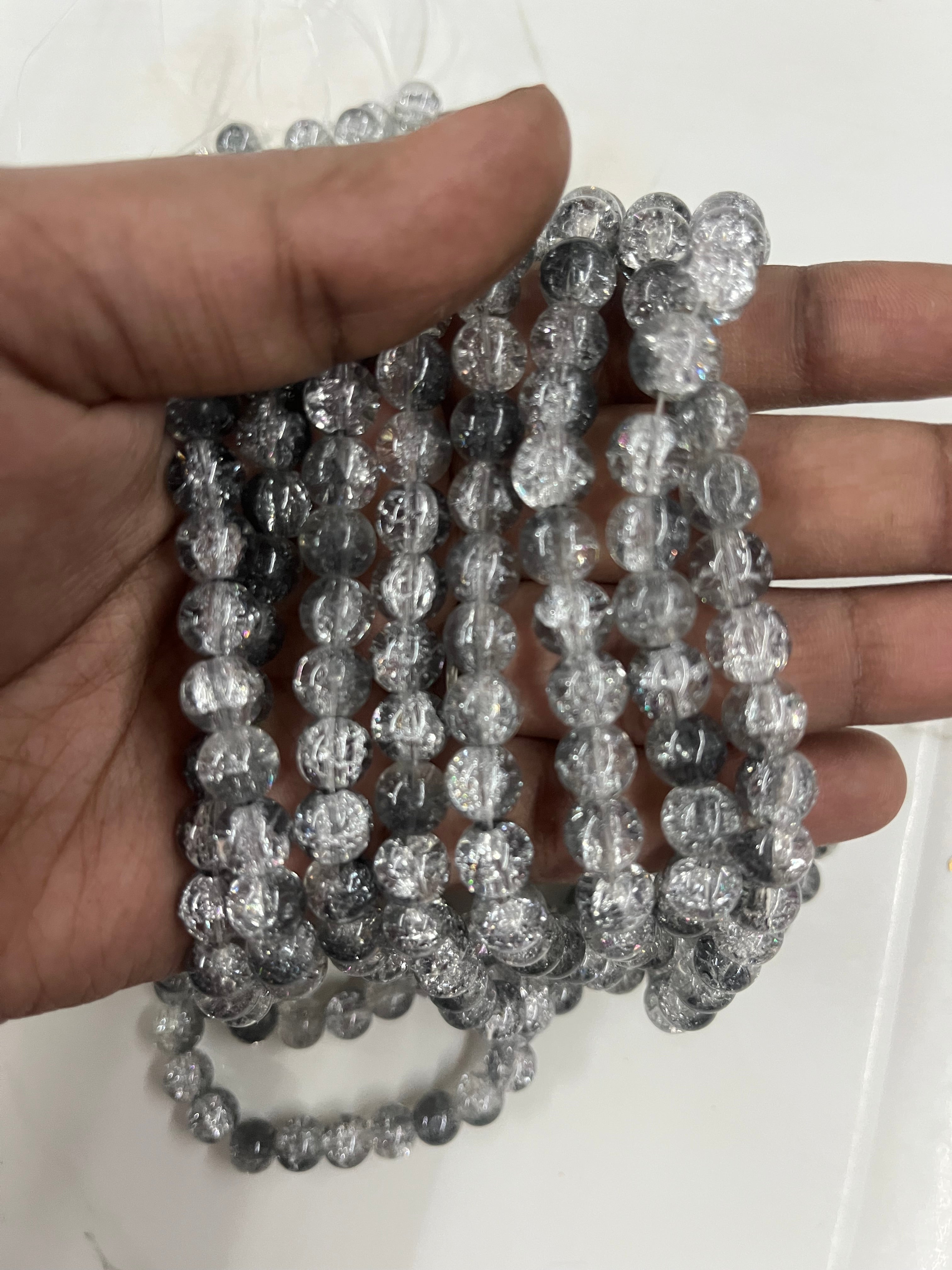 Crackle beads one line-2