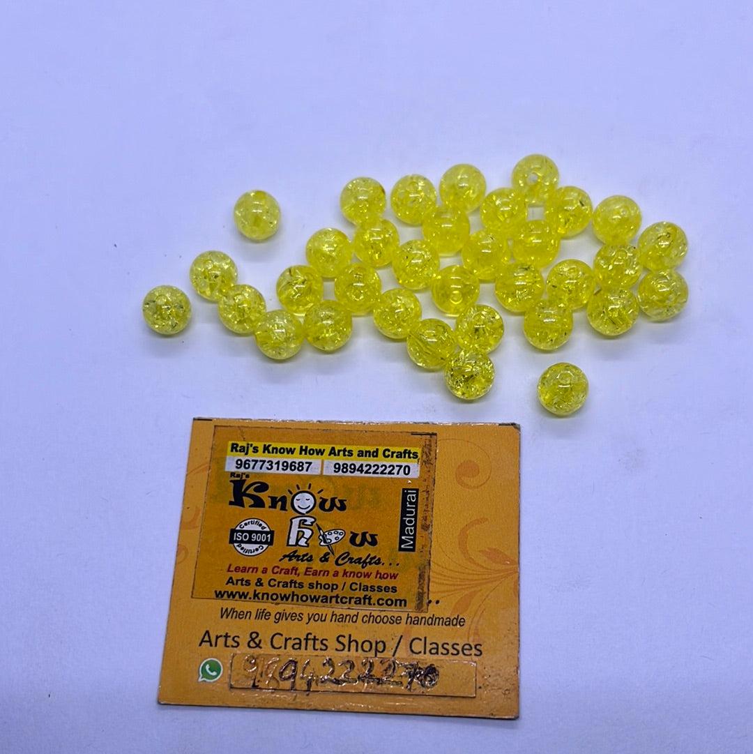 Acrylic  plastic   small beads -50g in a pack 3