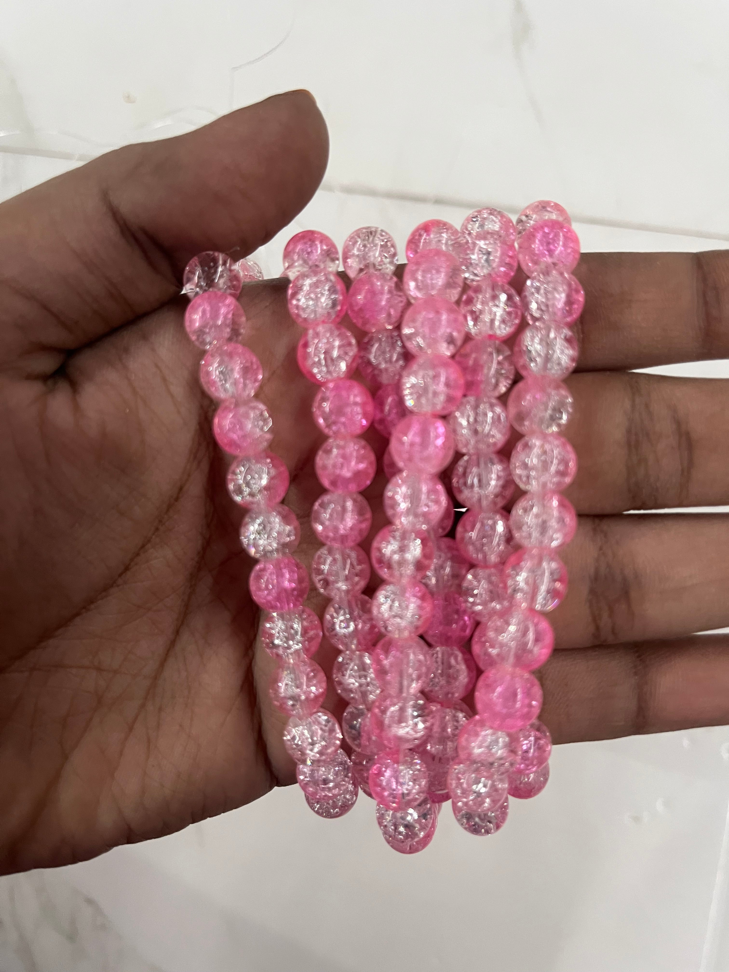 Crackle beads one line-4