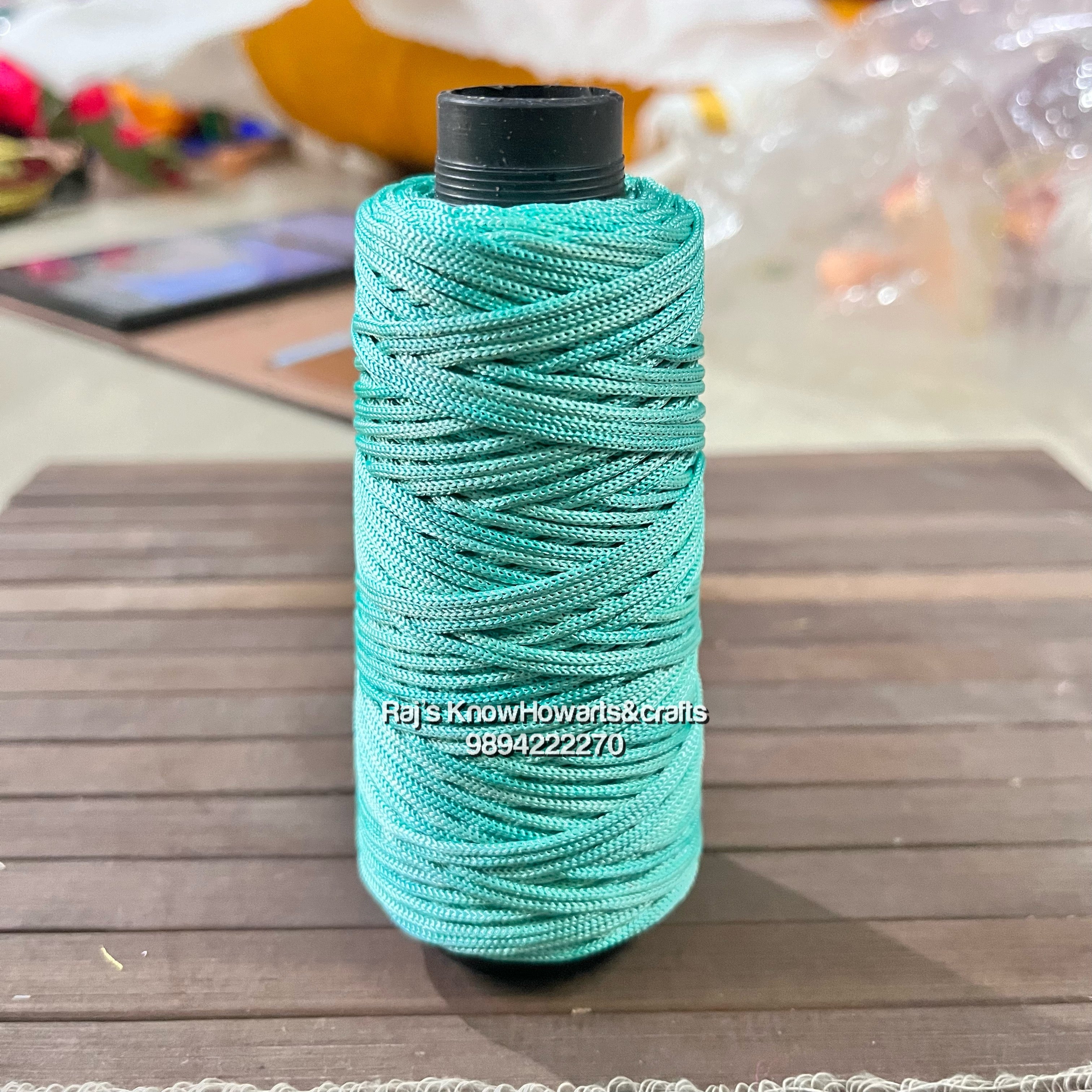 4mm green  chrochet thread