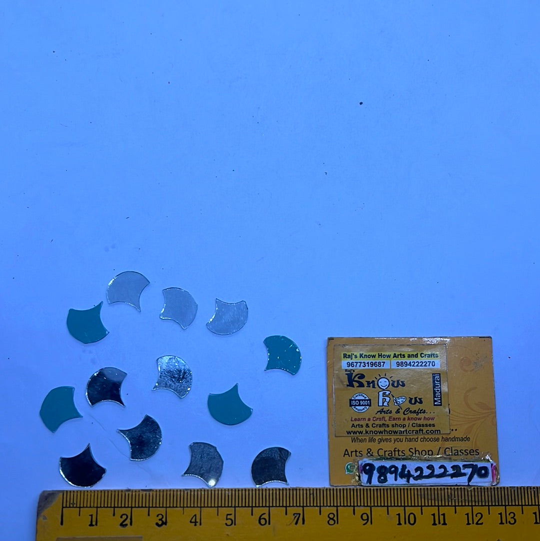 Diya shape  Mirror stone 50g in a pack