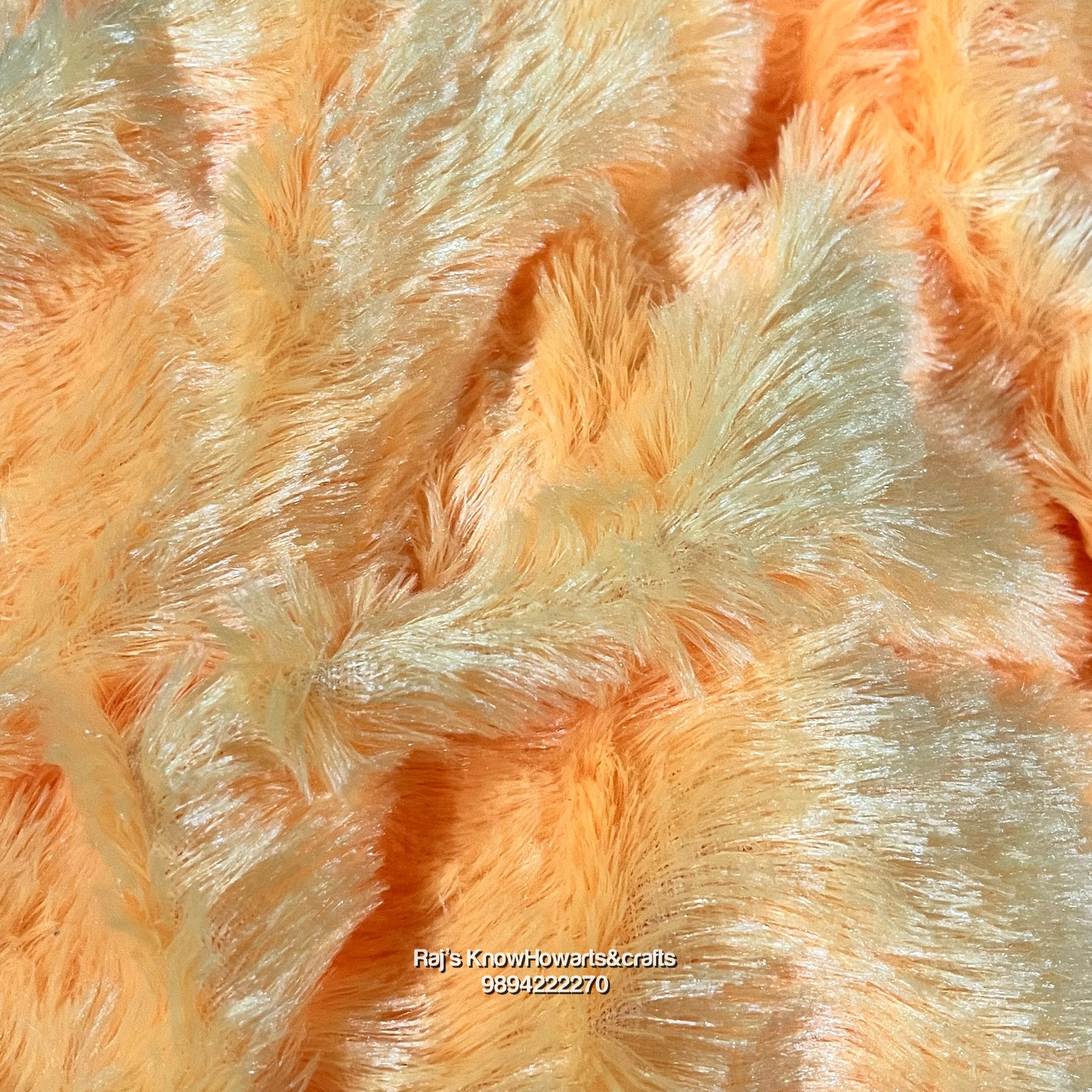 Yellow fur cloth - 1 meter