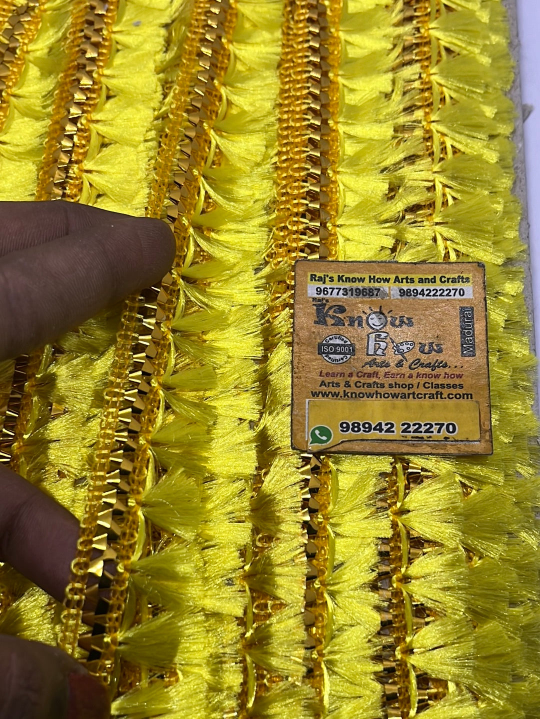 Bright yellow golden punch   lace - 1 meter in a pack