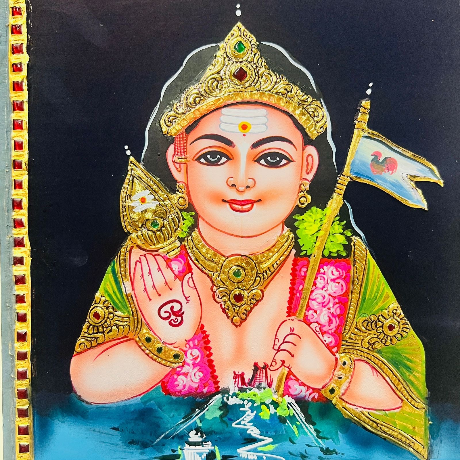 Murugan Tanjore painting 10x12(15days delivery form payment date)-1pack