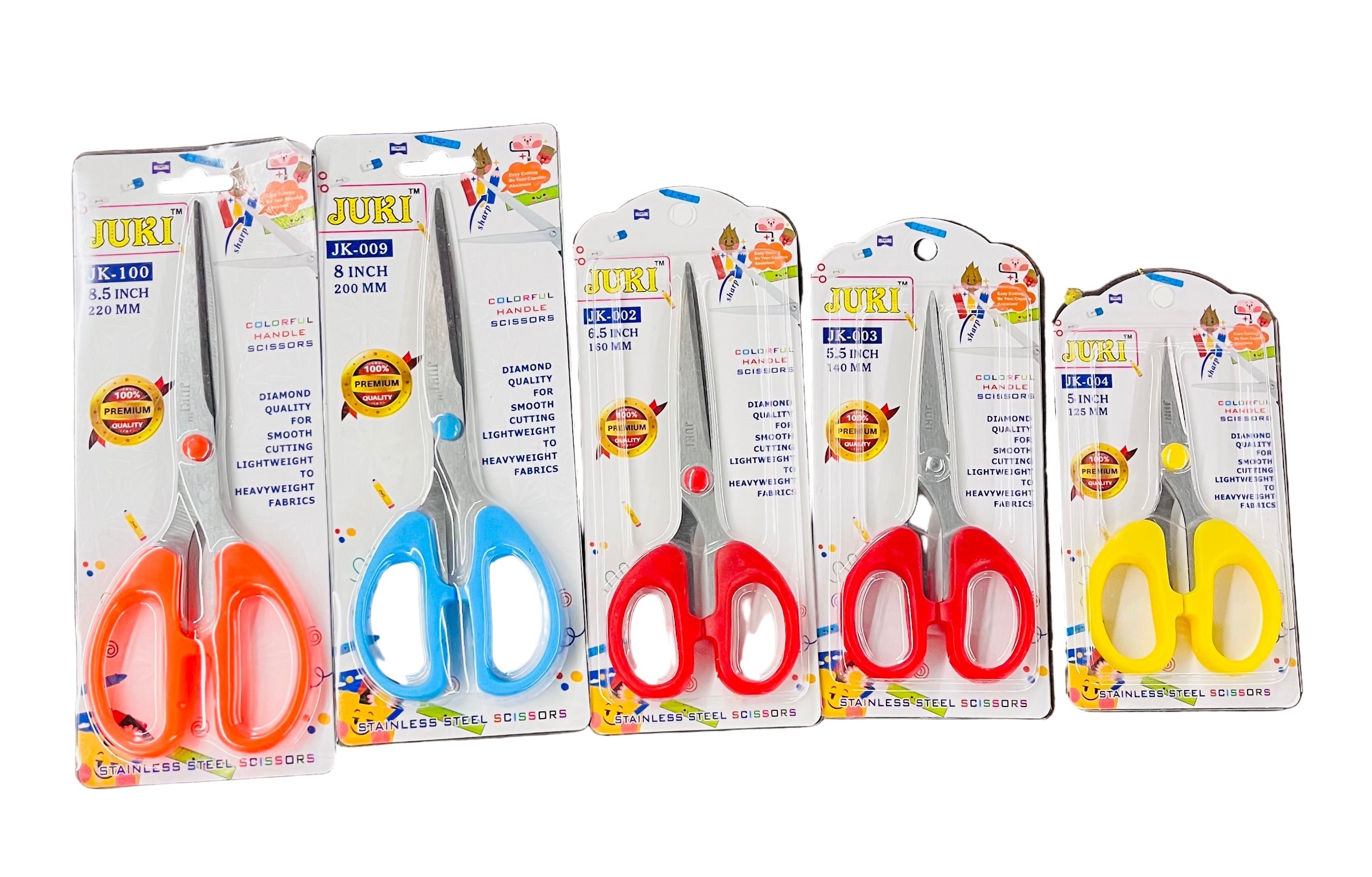 Juki colourful handle scissors different sizes assorted-1pack/JSCI