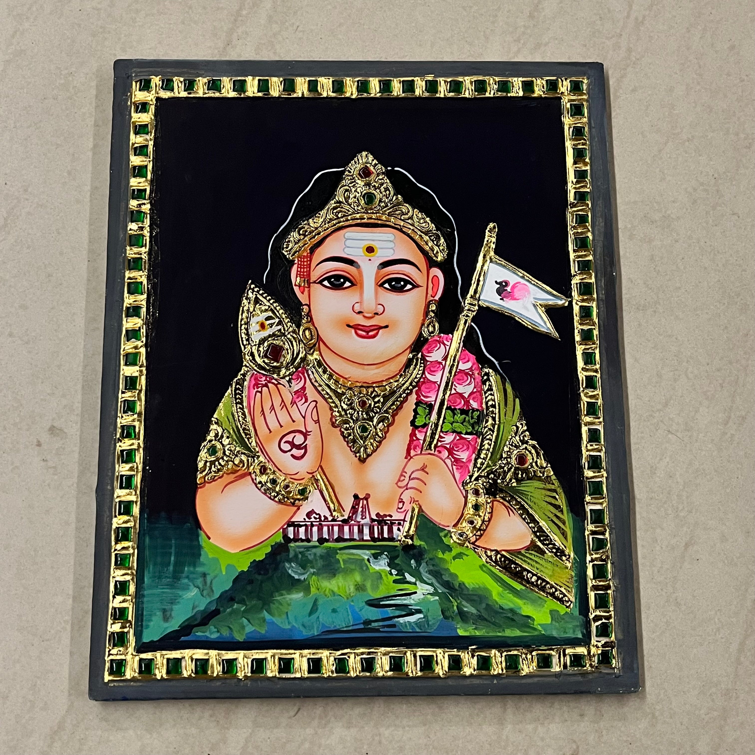 Palani malai Murugan Tanjore painting 8x10(15days delivery form payment date)-1pack