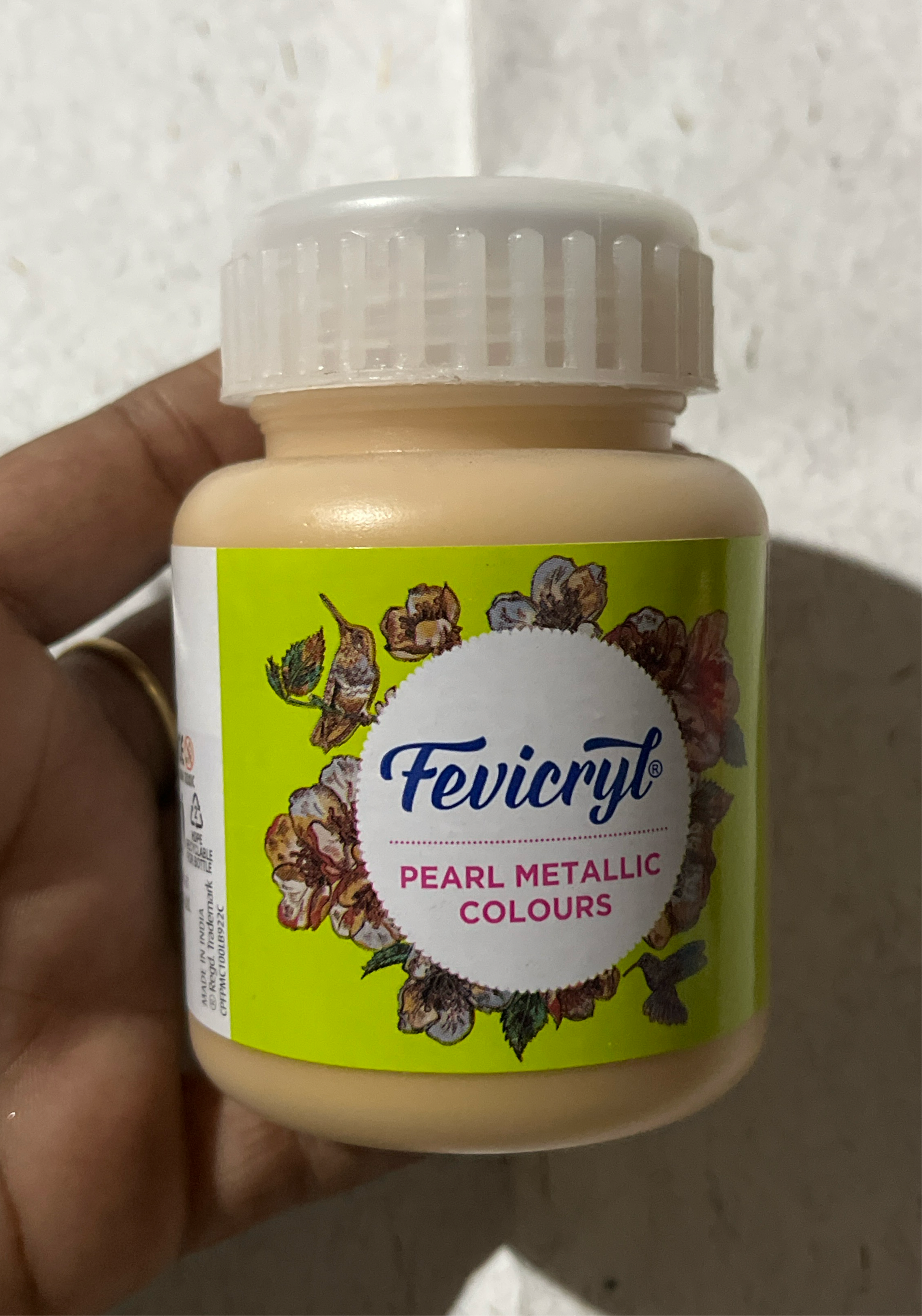 Pearl Metallic Gold 100ml fevicryl Acrylic color -1 bottle