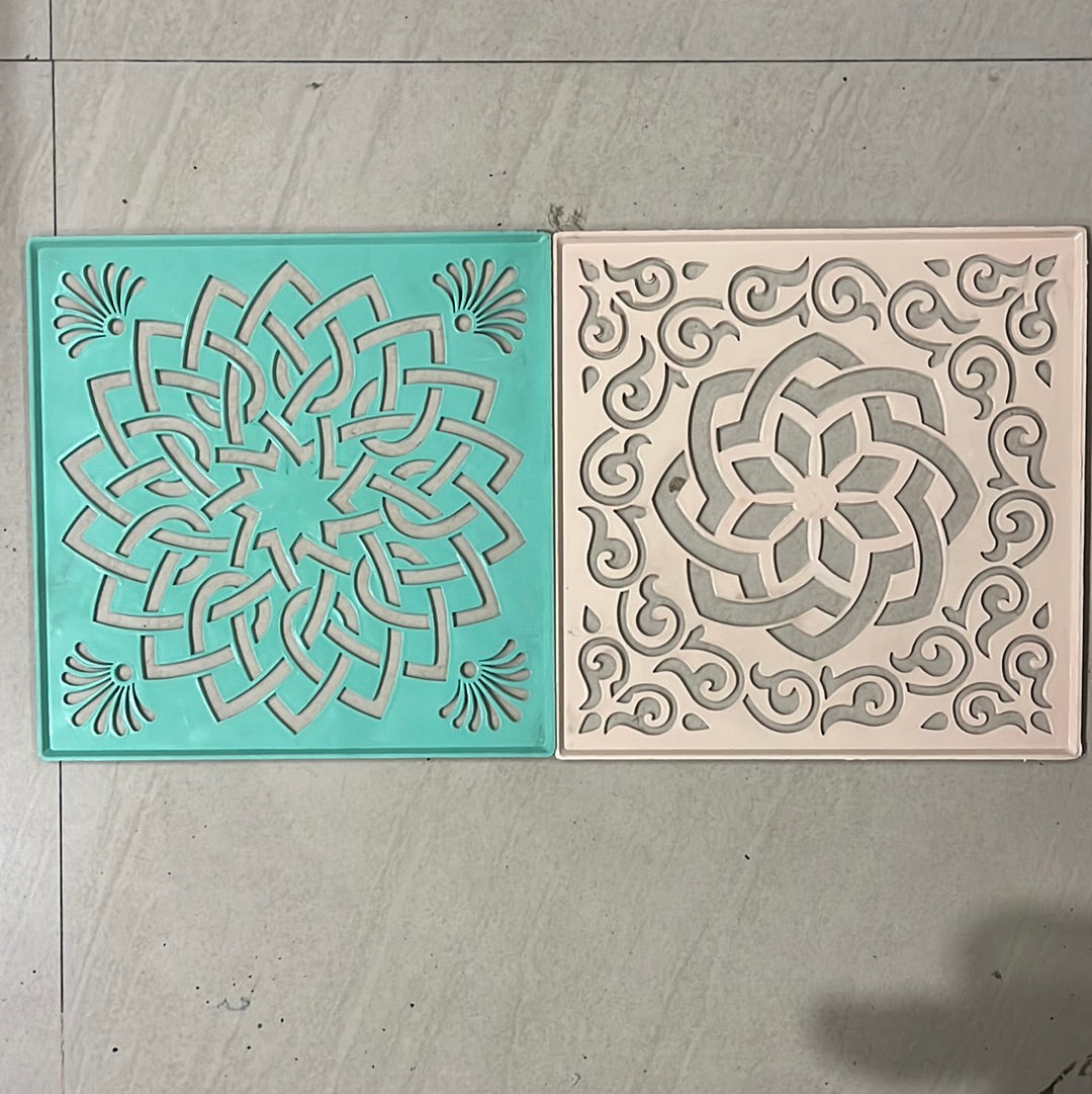 Rangoli stencil design 9 in 1