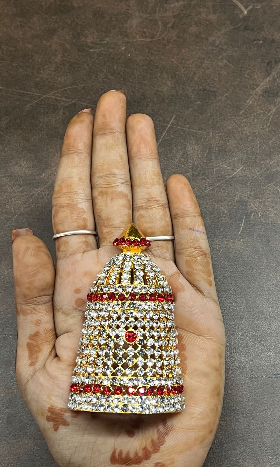 STONE PLATED  MEENAKSHI HALF GREEDAM-SGRDM (i1 PIECEn cm)