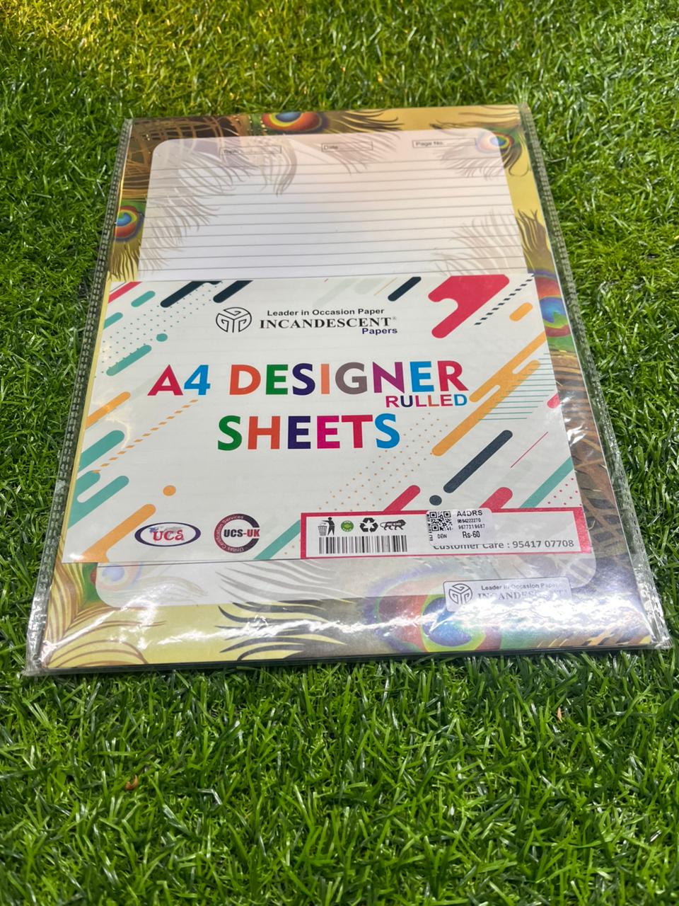 A4 Designer Ruled Sheets -A4DRS (2 packets) – KnowHowArtCraft