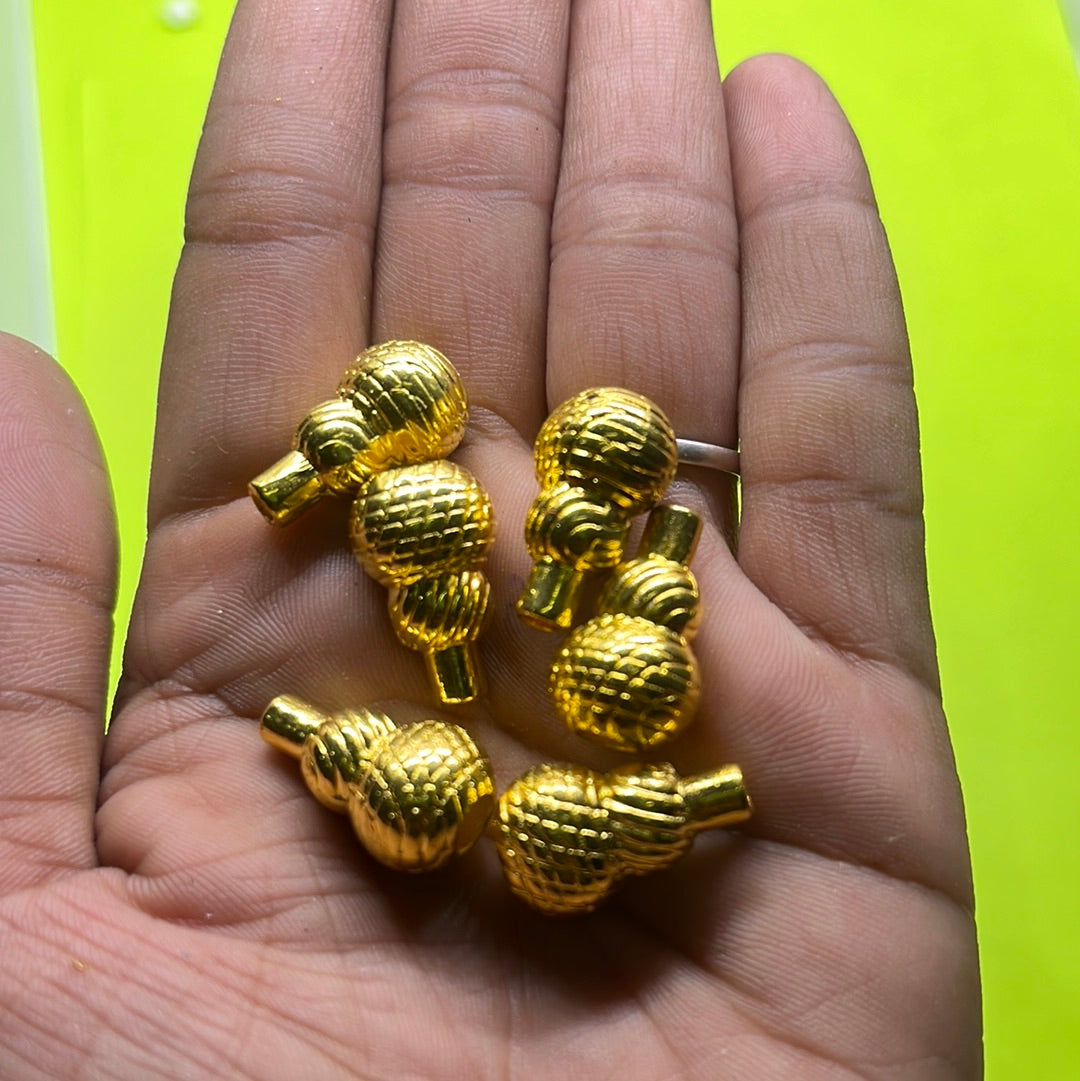 Solid brass round  Gold beads more than 25pc