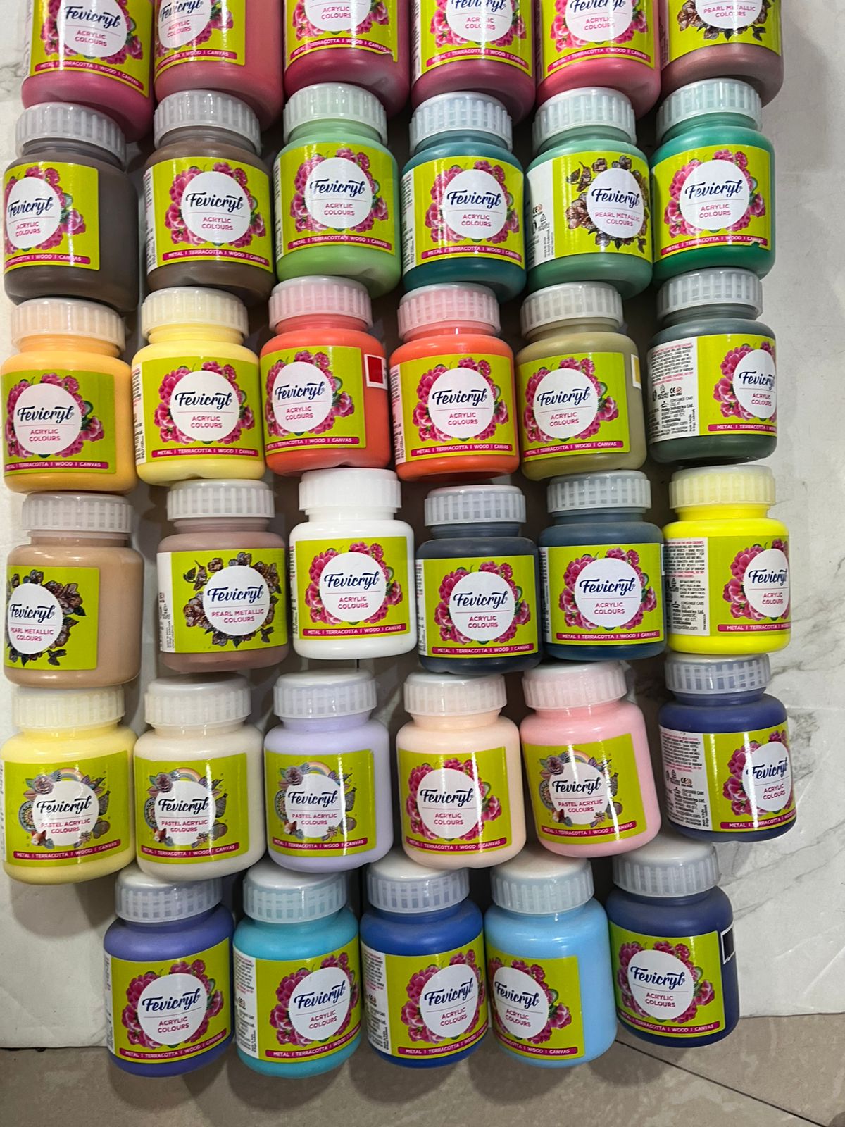 100ml Fevicryl 40 shade acrylic colour set