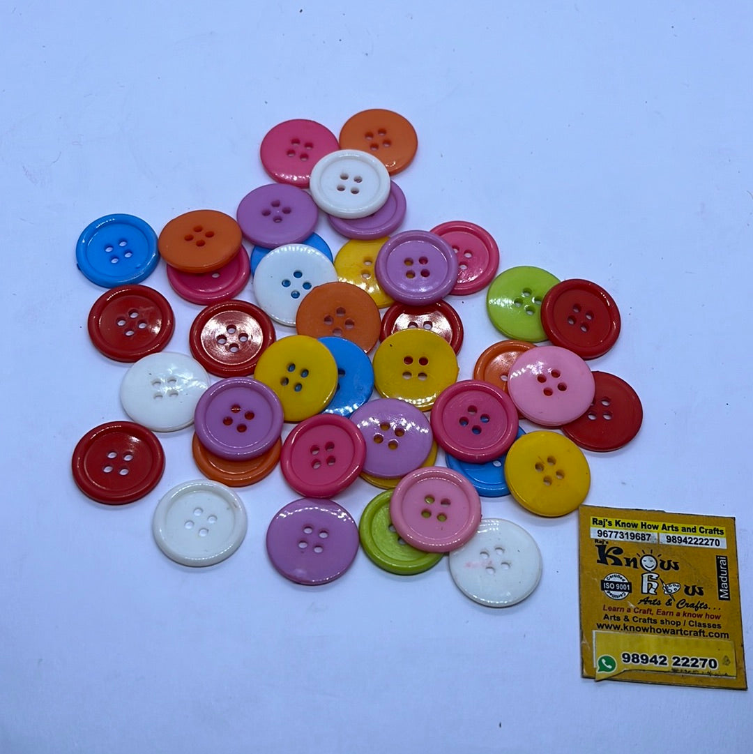 Multicolour button for paper craft