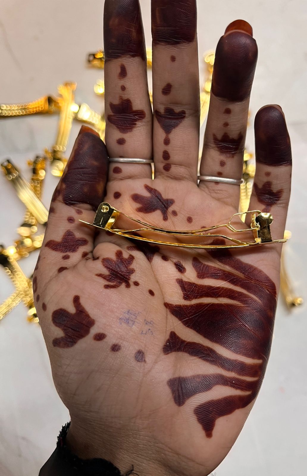 French barrette gold  hair clips  -choose size