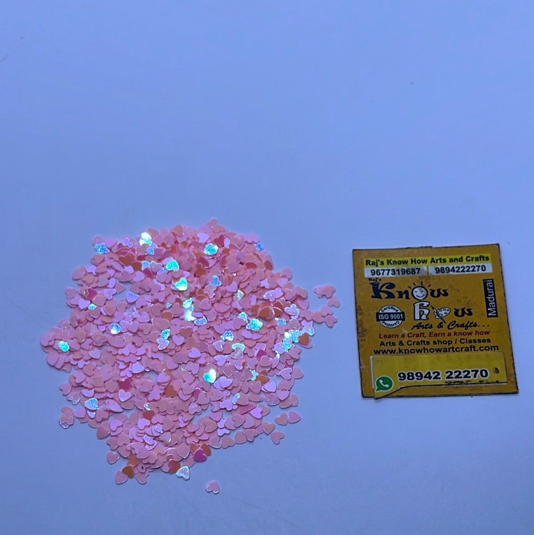 Heart glitter resin fillers