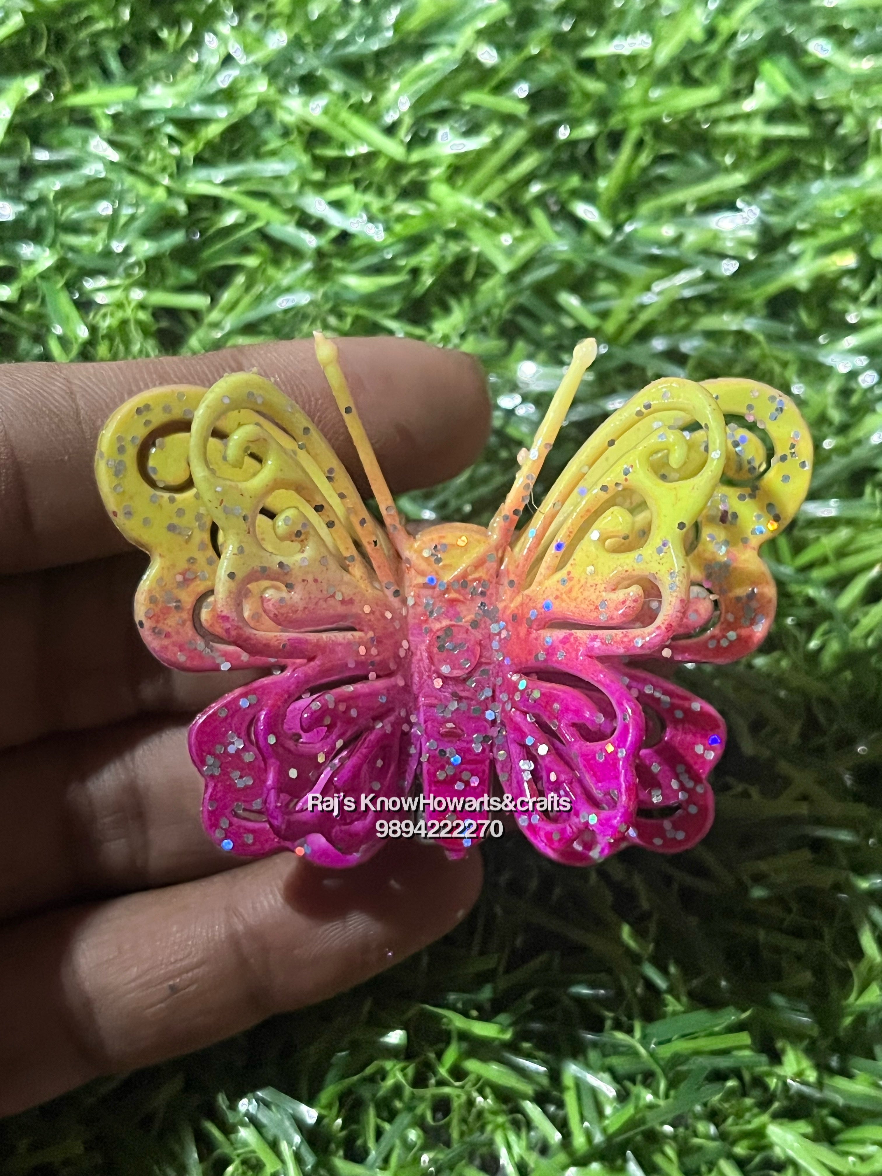 Assorted Butterfly hair clip   Small - 5 pc