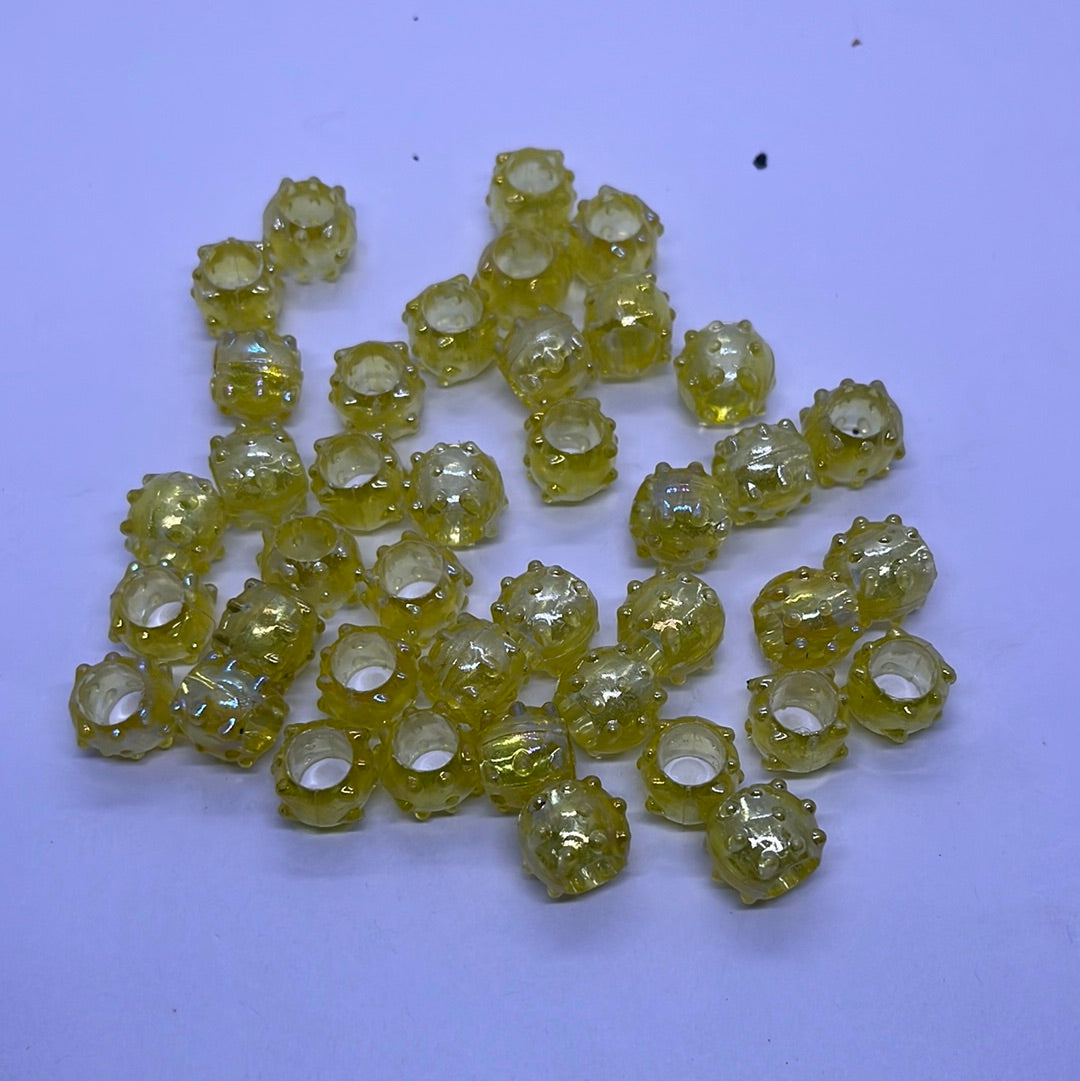 Acrylic light yellow color small beads -100g 5