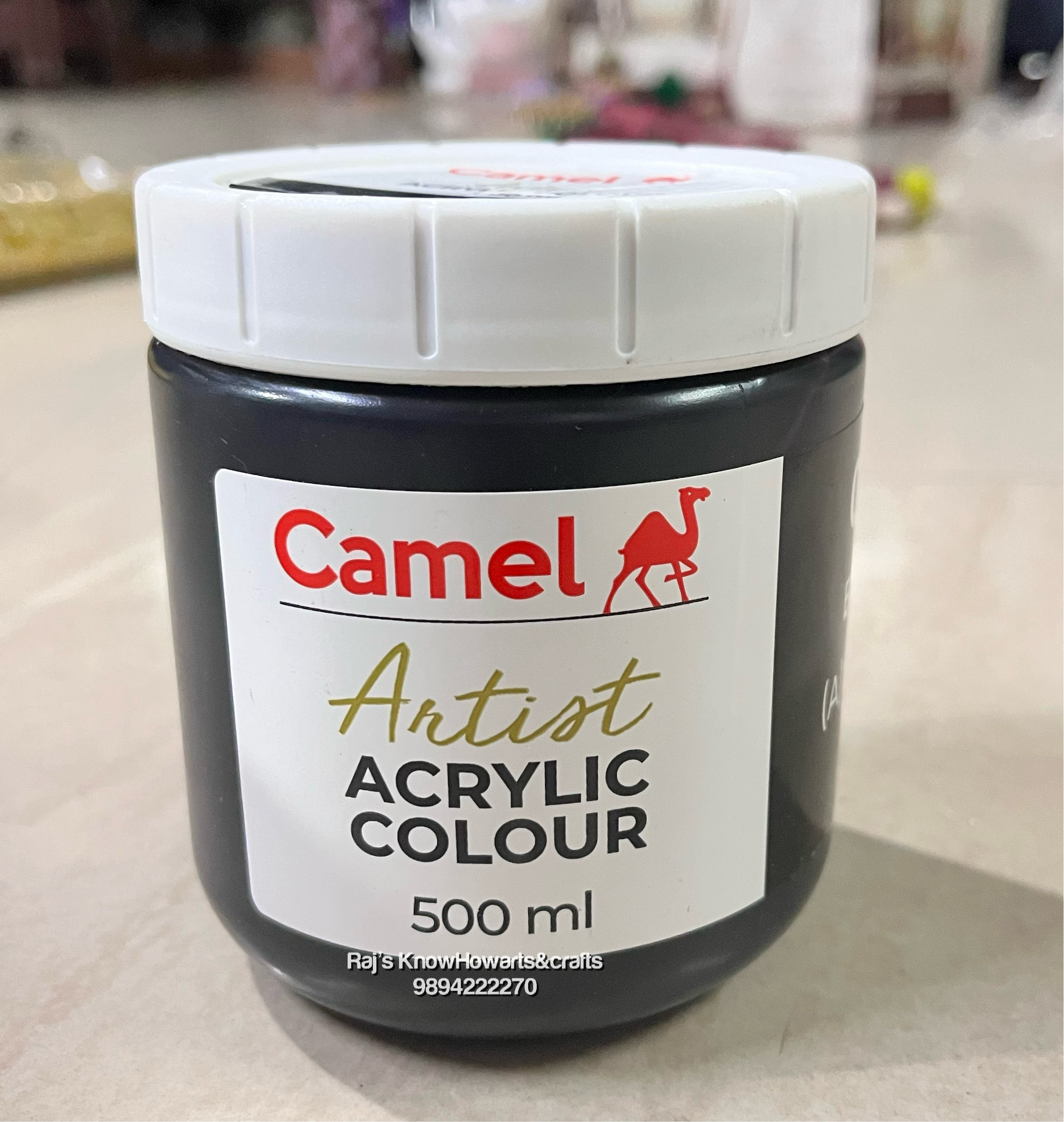 Camel Artist Acrylic Color 500 ml - Black