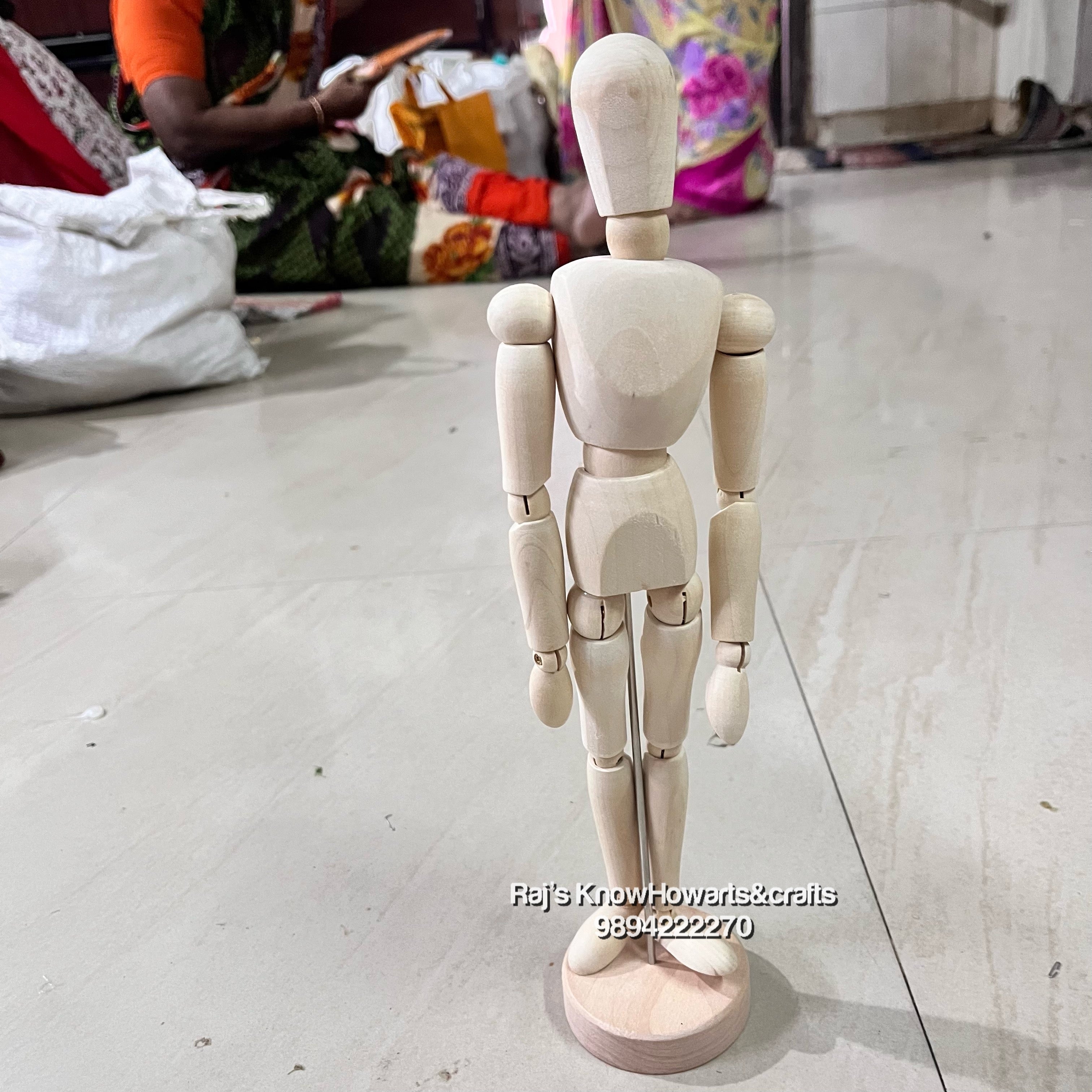 Wooden 12”  male Manikin