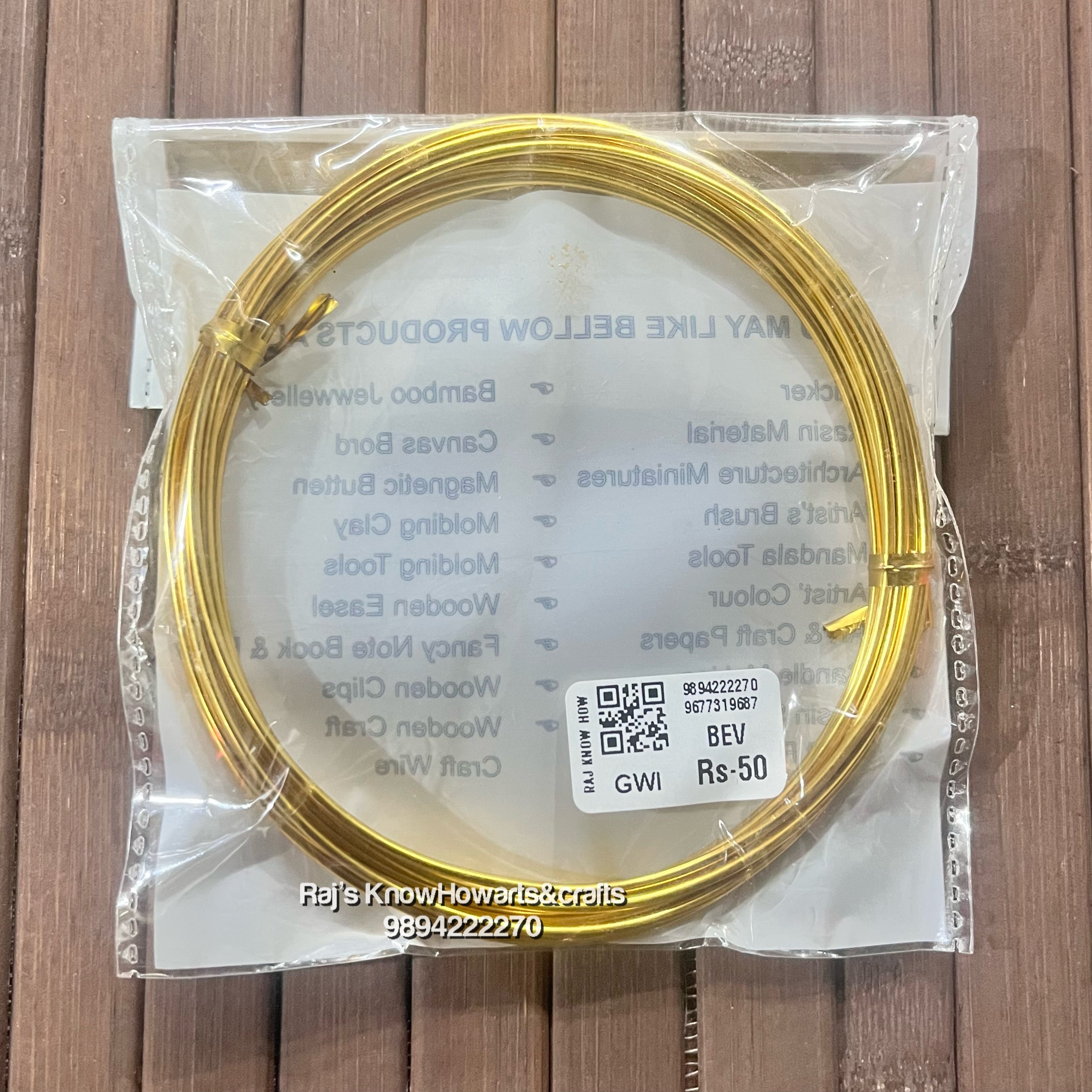 Brass golden plated wire - GOLD ALUMINIUM WIRE- GWI