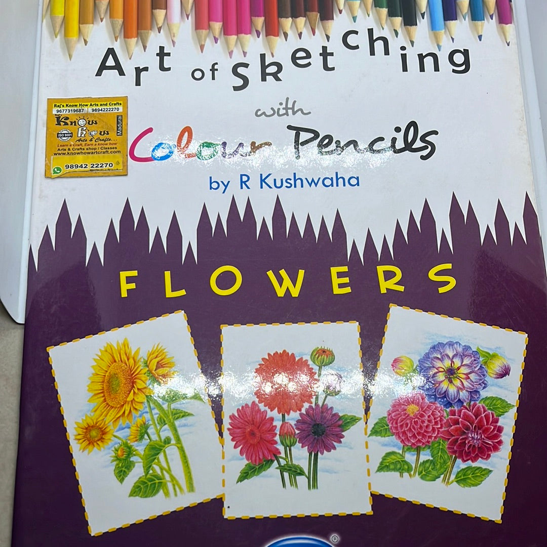 Art of sketching colour pencils 5 books are a set