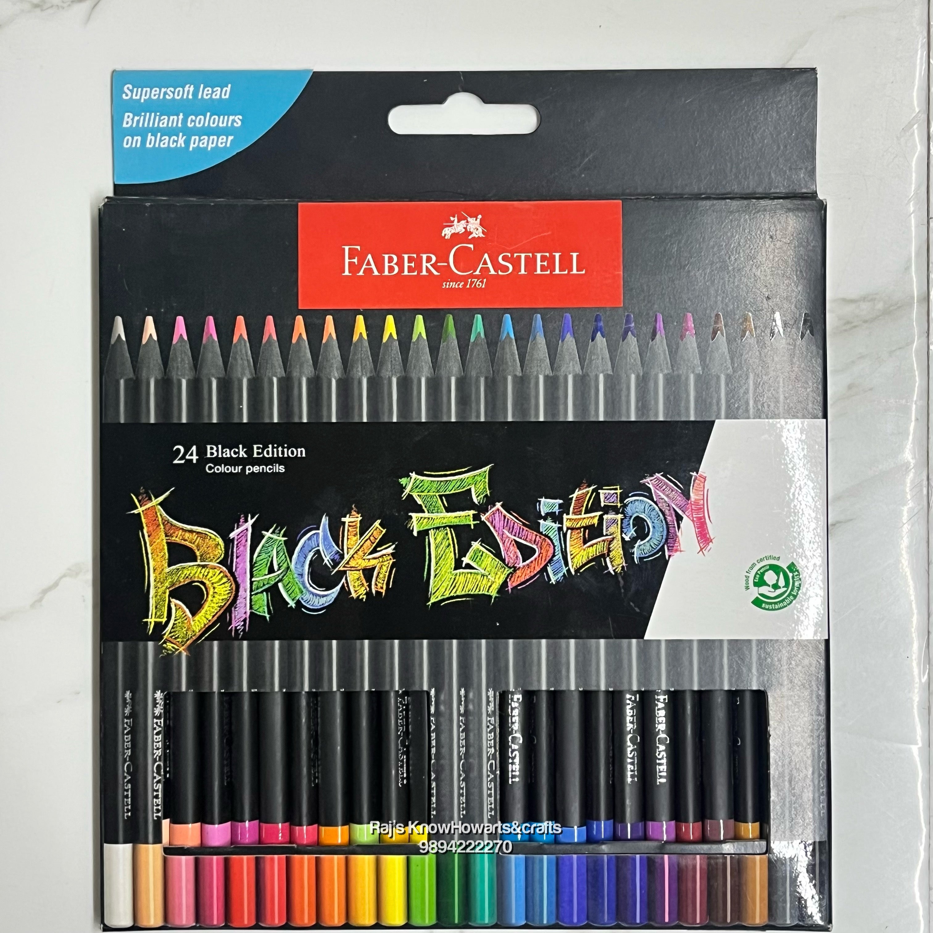 FABER CASTELL 24 BLACK EDITION COLOUR PENCILS-164241