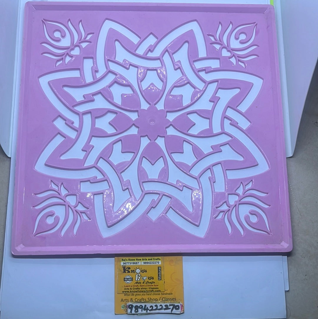 Rangoli stencil design 6 in 1