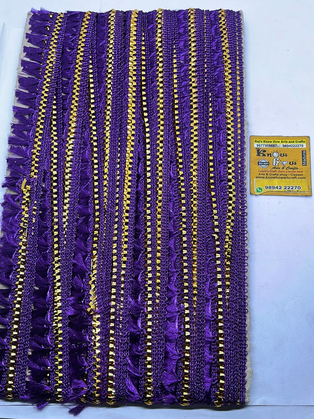 Violet  golden punch lace - 1 packet in a pack