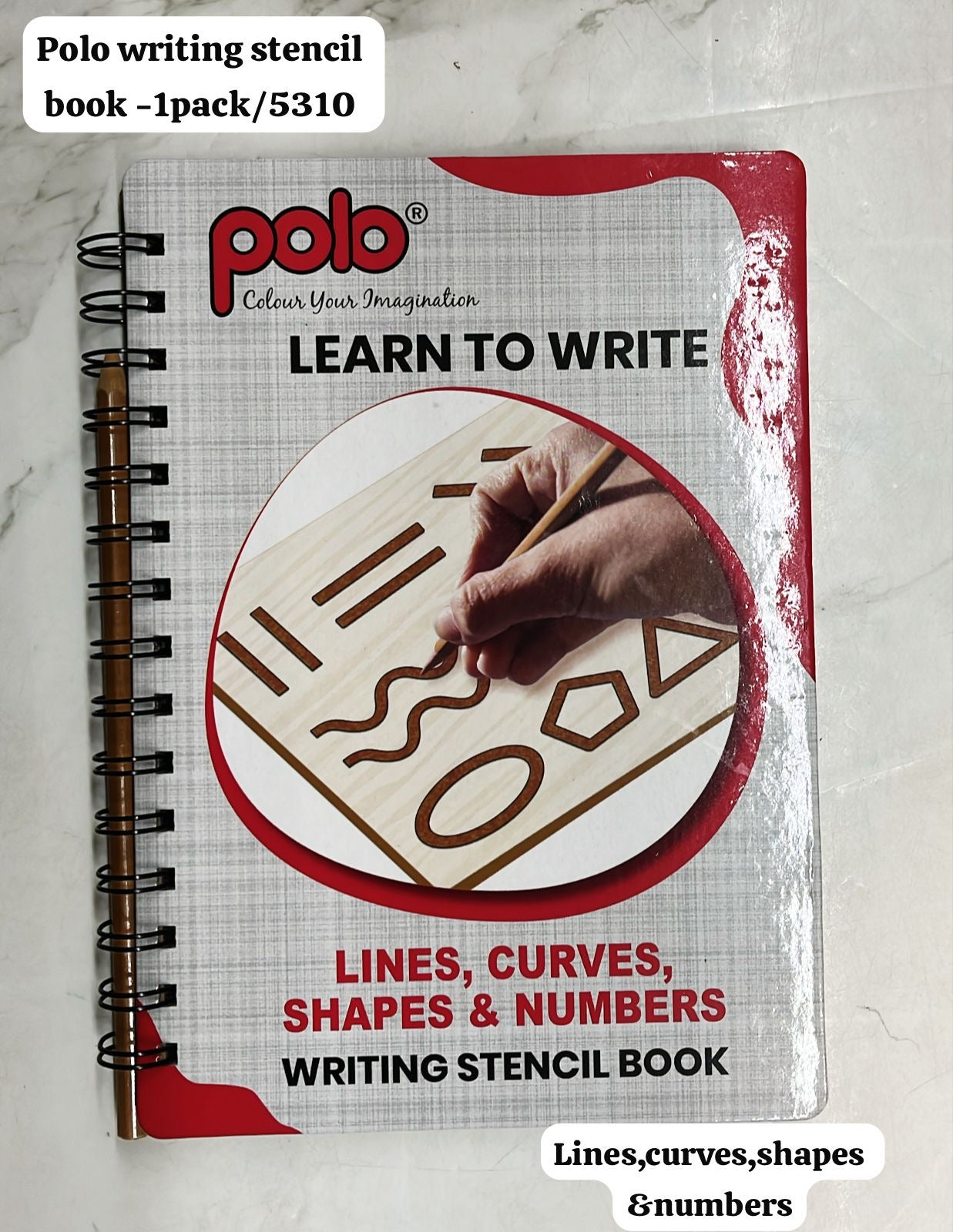Polo writing stencil book assorted-1pack