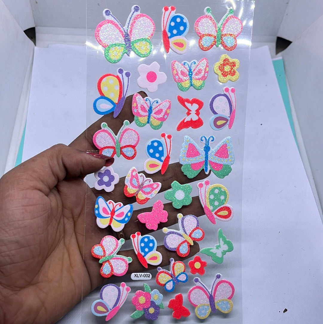 Decoration  rainbow glitter  stickers - 1 pack
